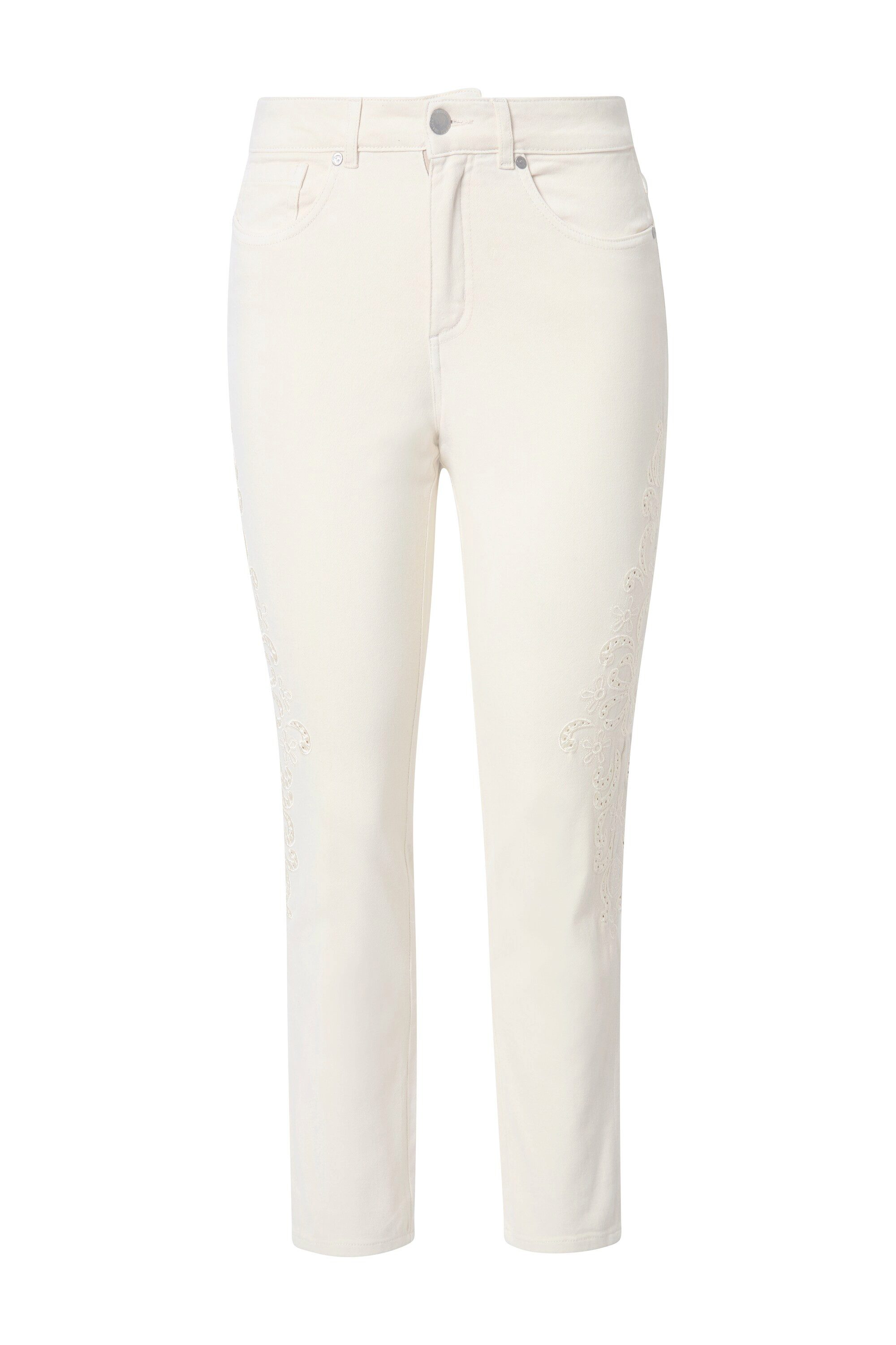 MIAMODA Regular-fit-Jeans Skinny-Jeans Slim Fit Stickerei 5-Pocket günstig online kaufen