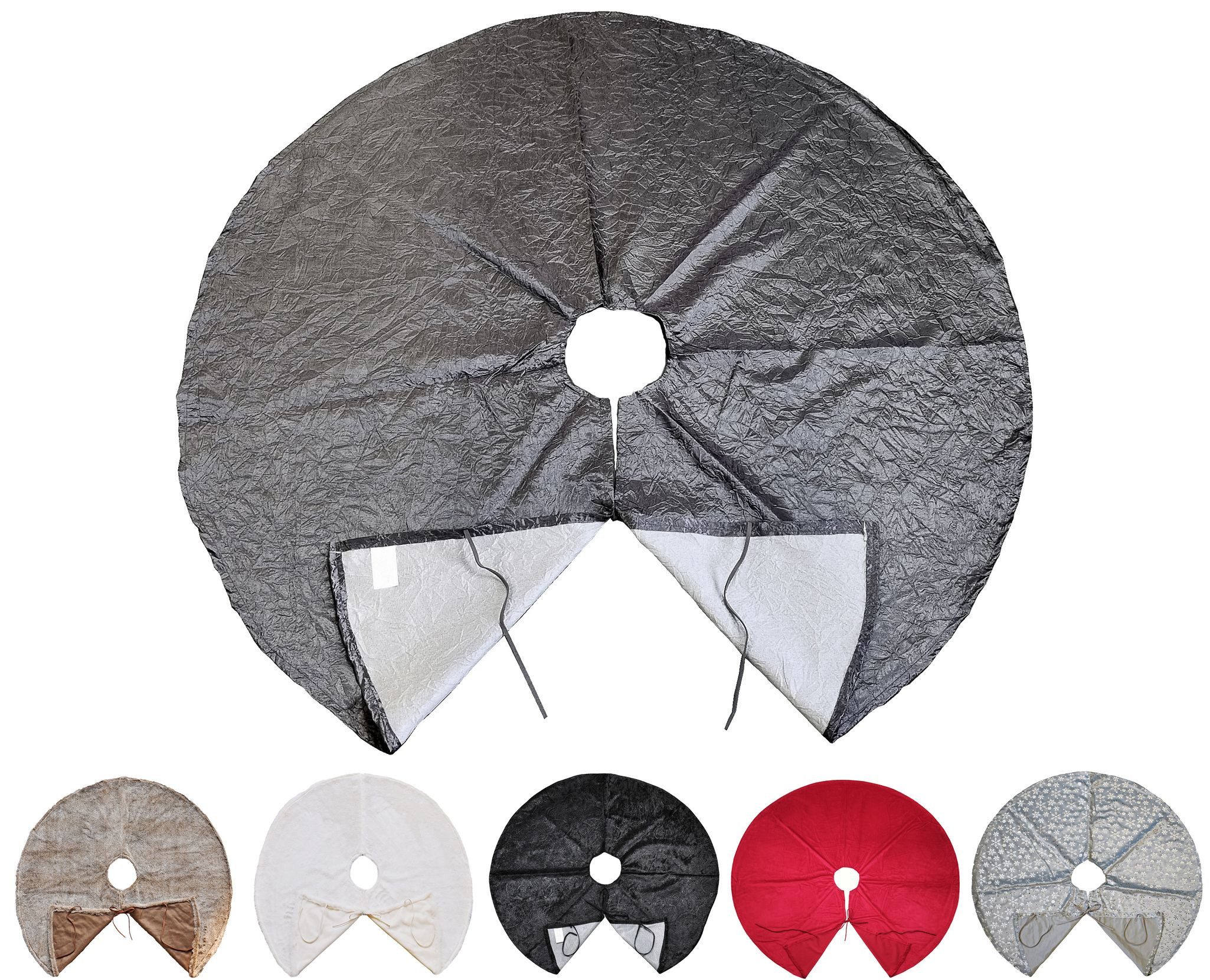 JACK Weihnachtsbaumdecke Kuschlige Christbaumdecke Rund Ø 120cm Weihnachtsbaumdecke Tannenbaum, Weihnachtsbaum Decke Unterlage Baumteppich Tannenbaumdecke