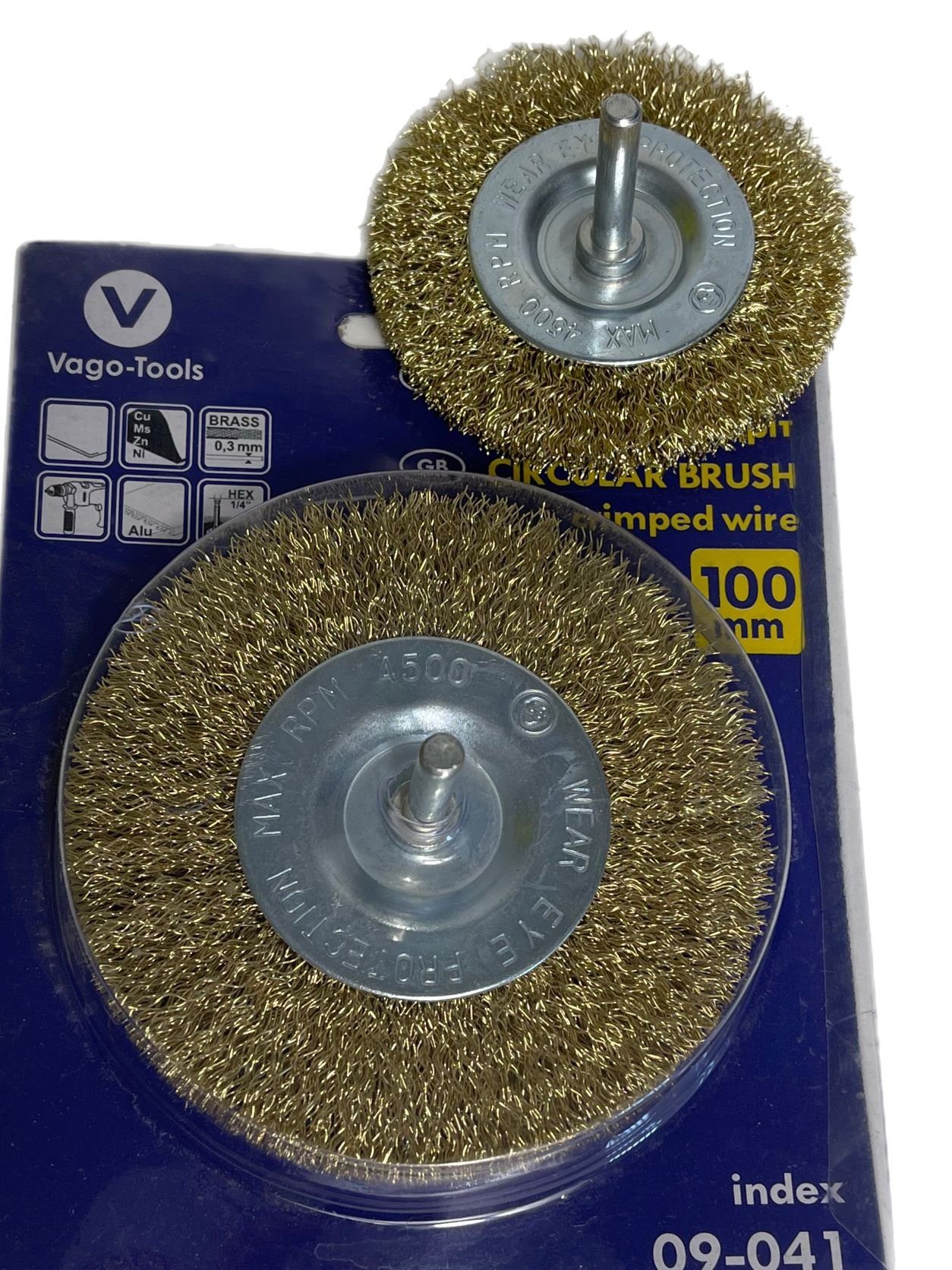 Thumbnail - VaGo-Tools Drahtbürste Scheibenbürste Rundbürste 100mm gewellt 1x