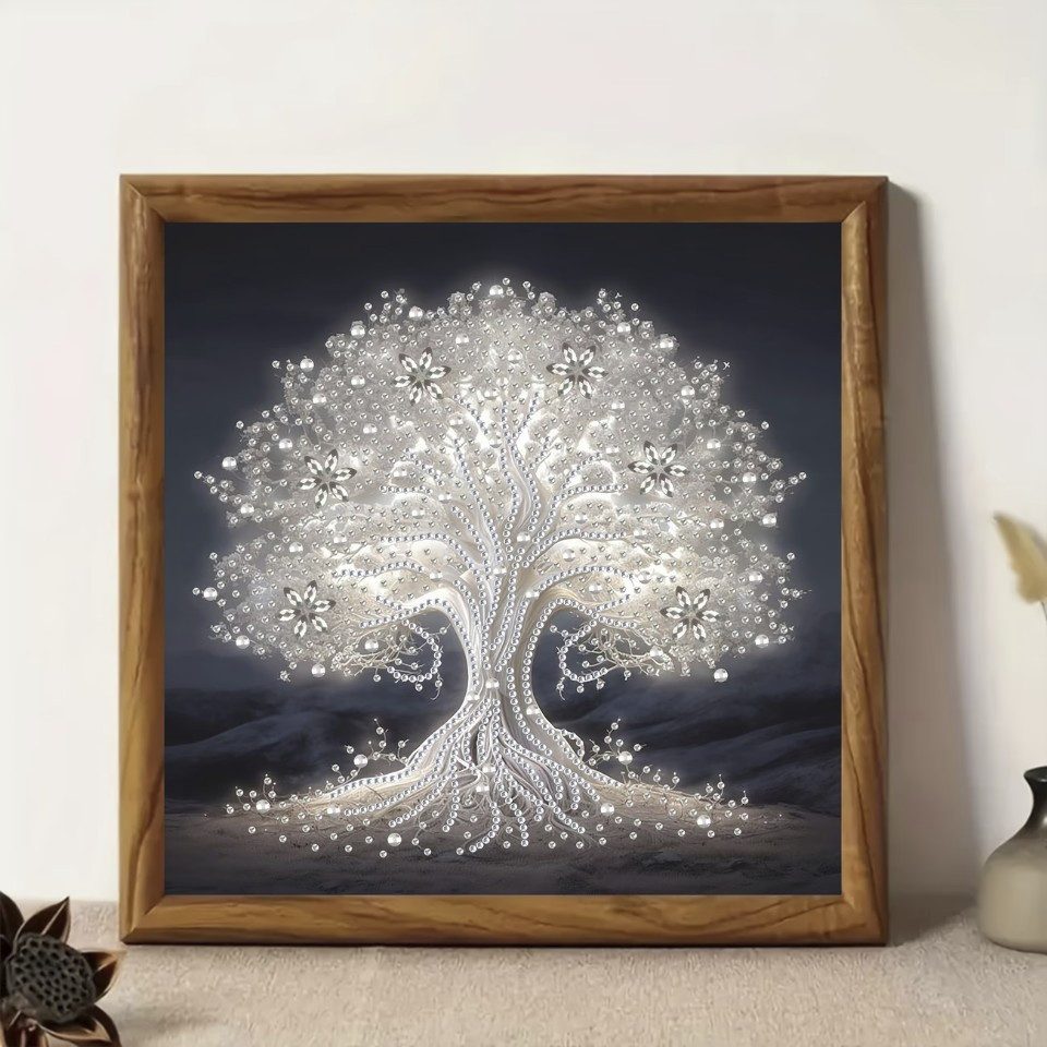 Venicce Love Kreativset Diamond Painting Bilder, Diamant Painting Malerei - Weißer Lebensbaum, (1-tlg)