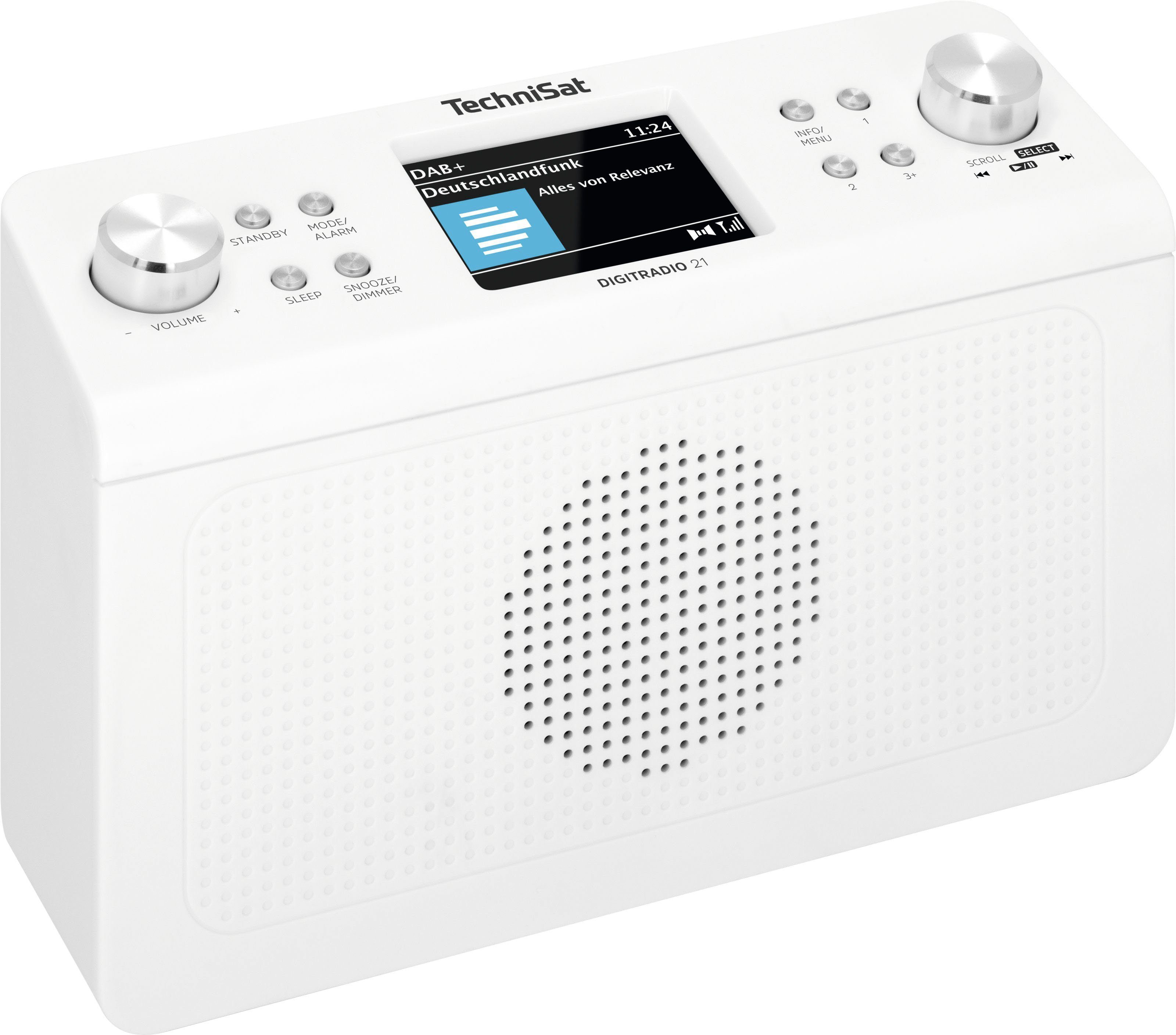 Küchen-Radio (Digitalradio TechniSat weiß RDS, (DAB), UKW W, 2 DIGITRADIO 21 mit Unterbau-Radio,Küchen-Radio)