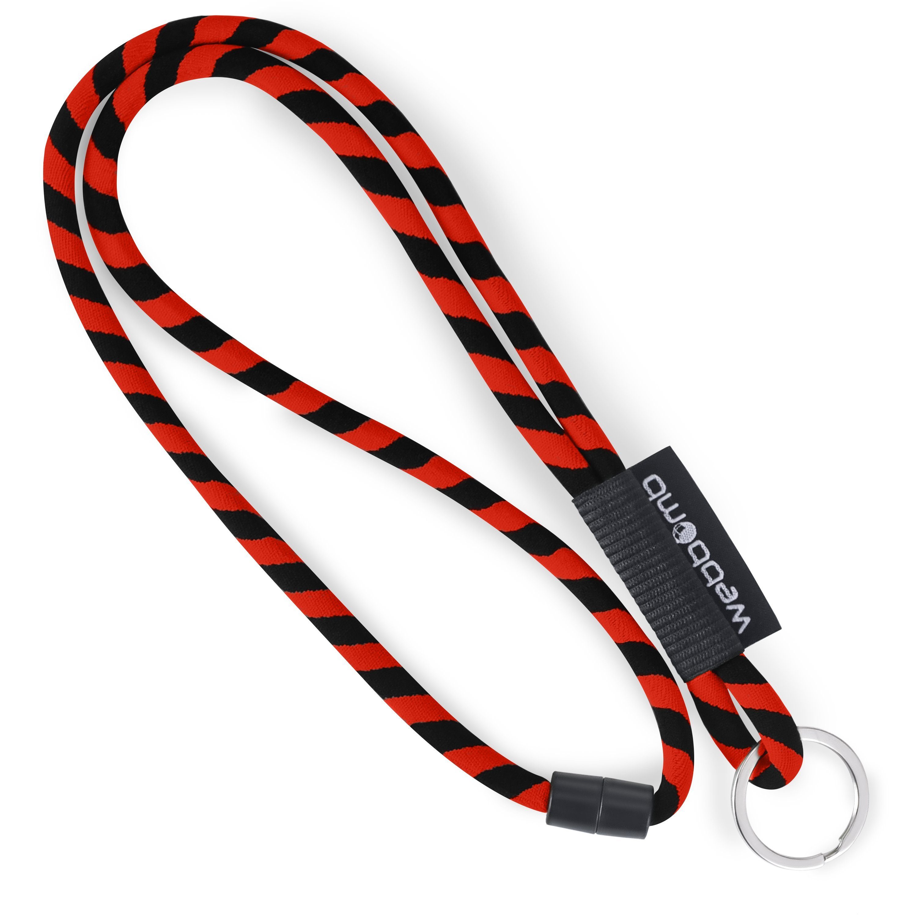 WEBBOMB Schlüsselanhänger Lanyard Tubular Schlüsselband mit Karabiner + Schlüsselring keychain