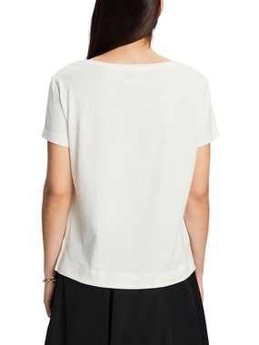 Esprit Collection T-Shirt Jersey-T-Shirt mit Strass-Detail (1-tlg)