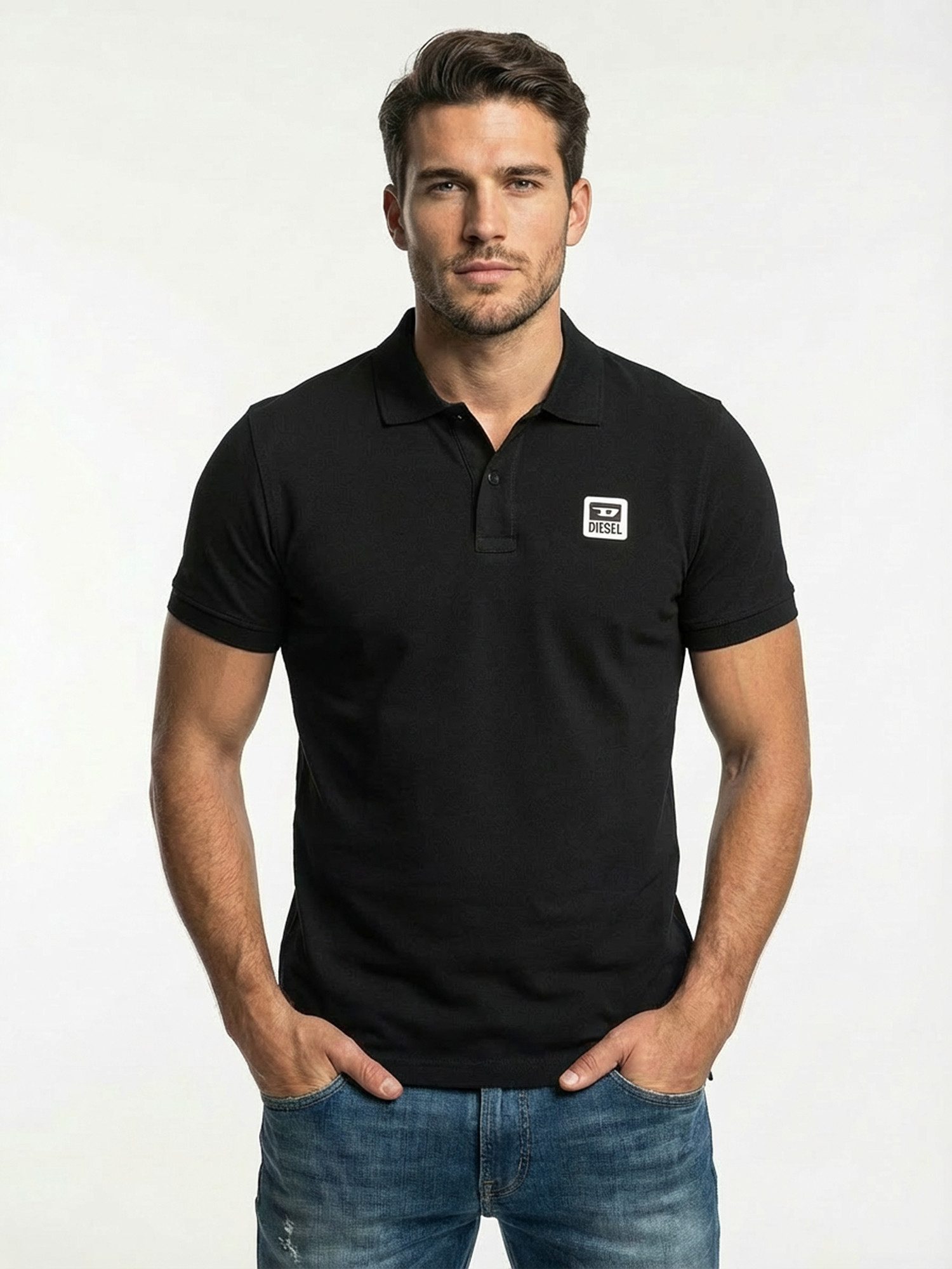 Diesel Poloshirt Slim Fit - Stretch Baumwolle Pique - T-SMITH 250104 günstig online kaufen