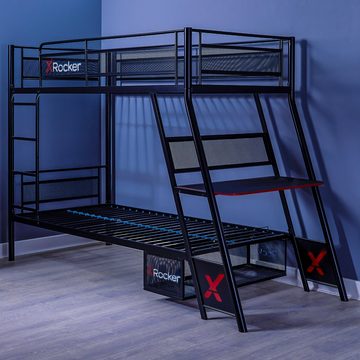 X Rocker Etagenbett Armada - 2-Personen Gaming Hochbett mit Schreibtisch & Treppe