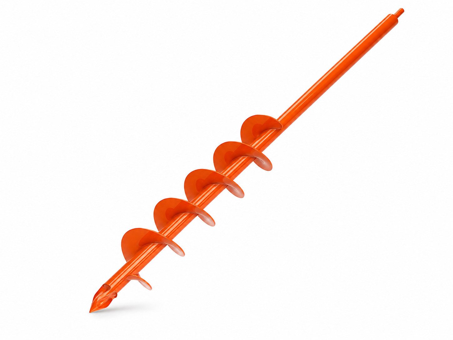 BeneLabel Erdbohrer für Pflanz- und Pfostenlöcher, Passend für Akkuschrauber, (1-tlg), Oranger Gartenbohrer Spiralbohrer 81,2 x 10 cm