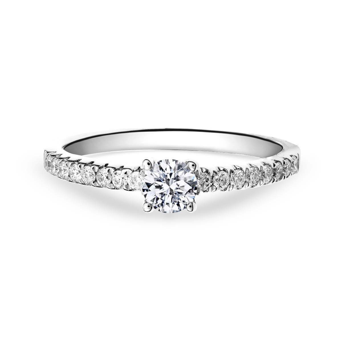 Adam & Eve Verlobungsring Brillantring 585/- Gold, Weißgold, Rotgold 0,25 / 0,32 ct. / 0,42 ct. (mit 17 Diamanten, AES05), inklusive Ringbox & Echtheitszertifikat - Gravur möglich