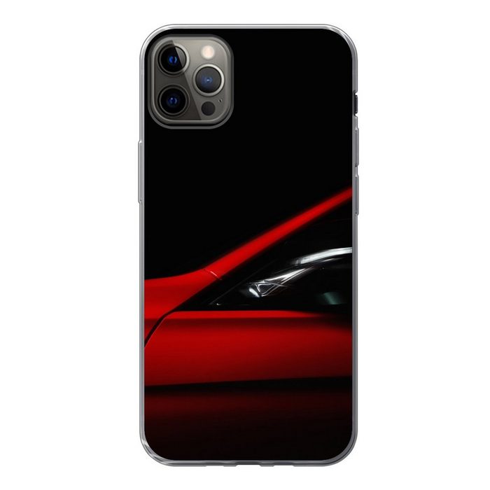 MuchoWow Handyhülle Roter Sportwagen Handyhülle Apple iPhone 12 Pro Max Smartphone-Bumper Print Handy