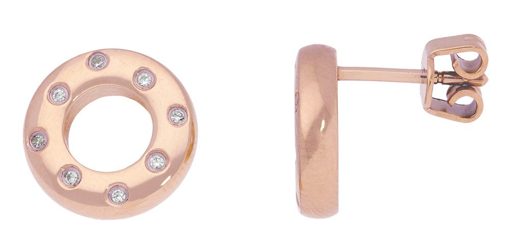 TITANIA Paar Ohrstecker Titanohrstecker, mit Zirkonia