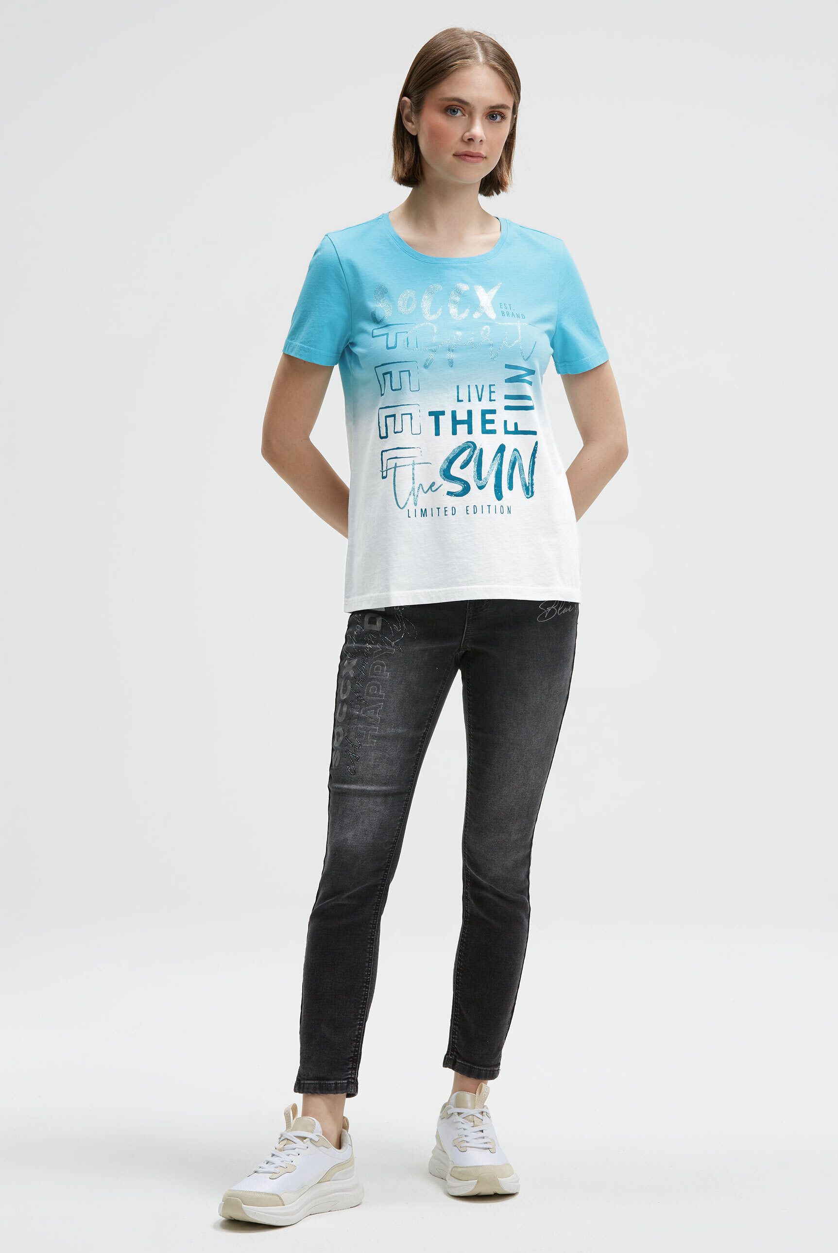 SOCCX Rundhalsshirt aus Baumwolle