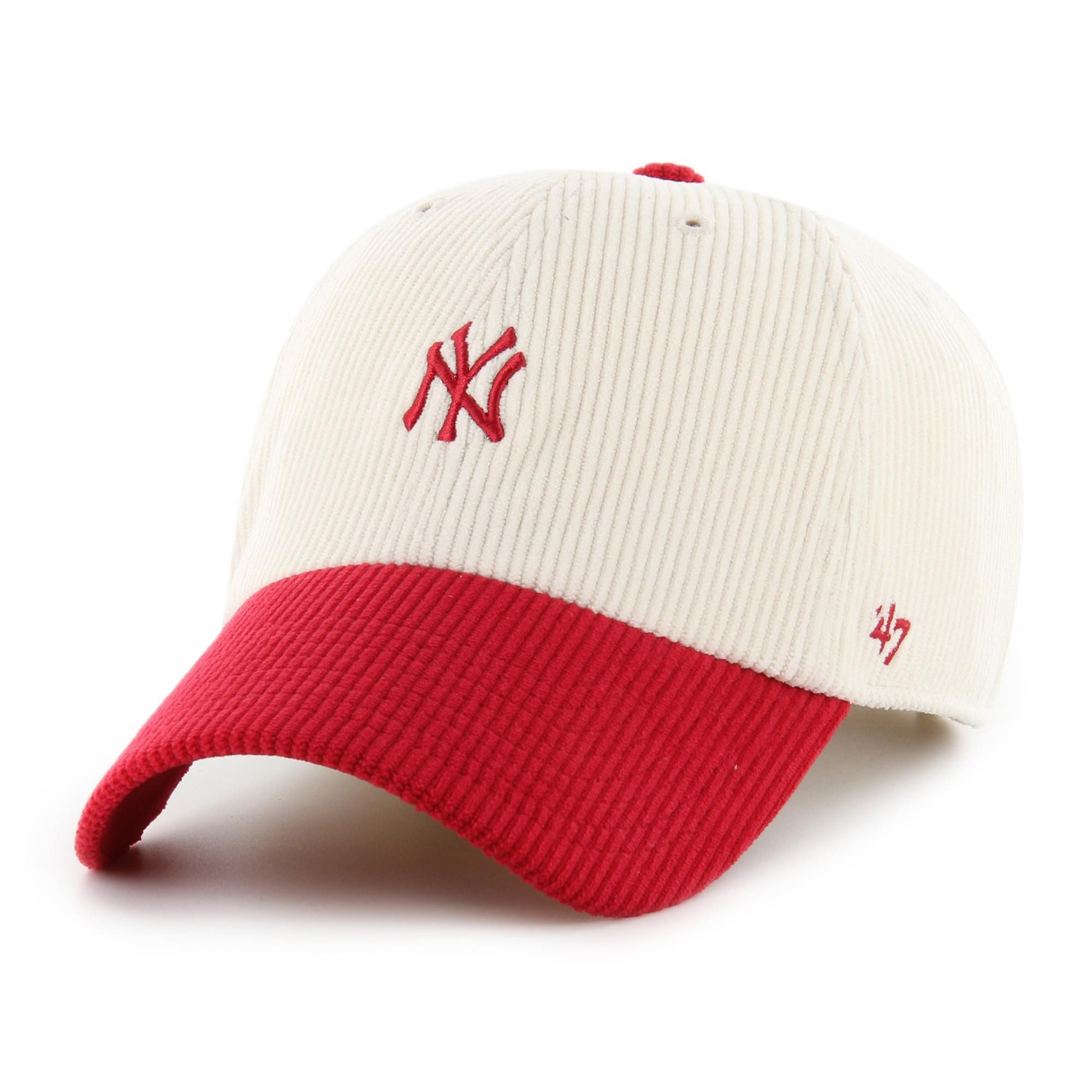 Baseball Cap '47 Brand Cap MLB NY Yankees Cord Base Runner TT CLEAN UP Natural NTB