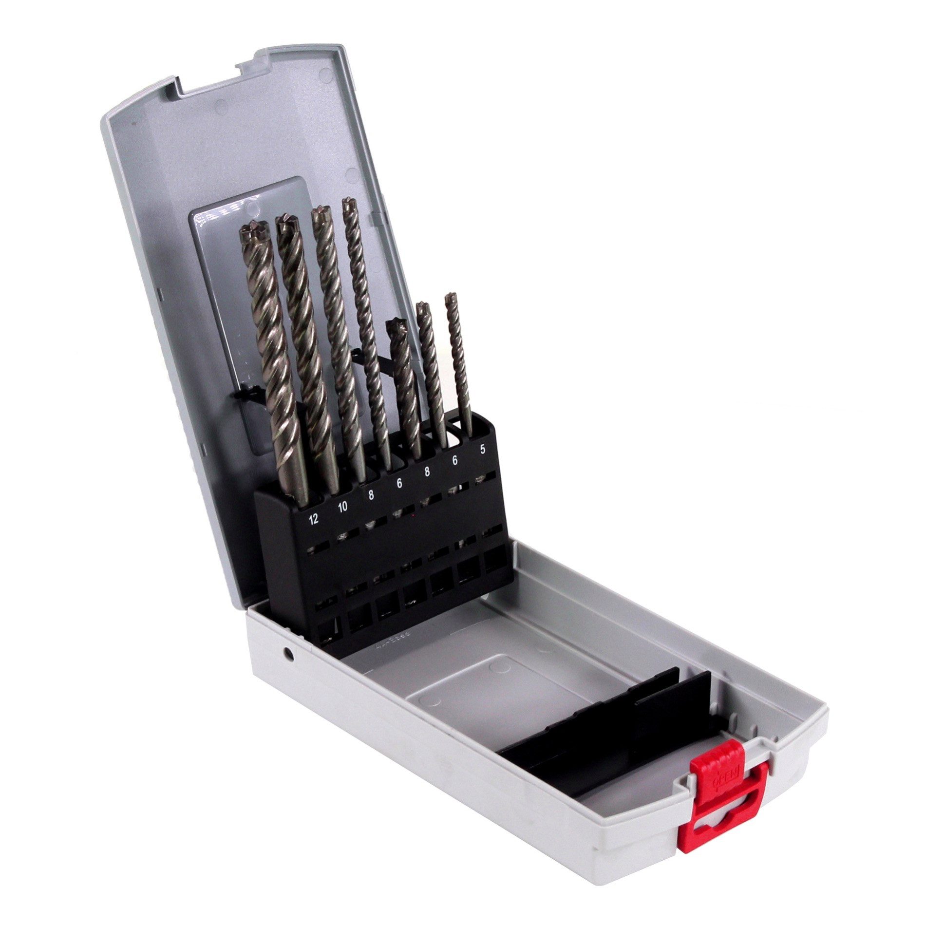 Bosch Professional Hammerbohrer SDS-plus 7X Hammerbohrer 7tlg. 5/6/6/8/8/10/12mm (2607017502) 4