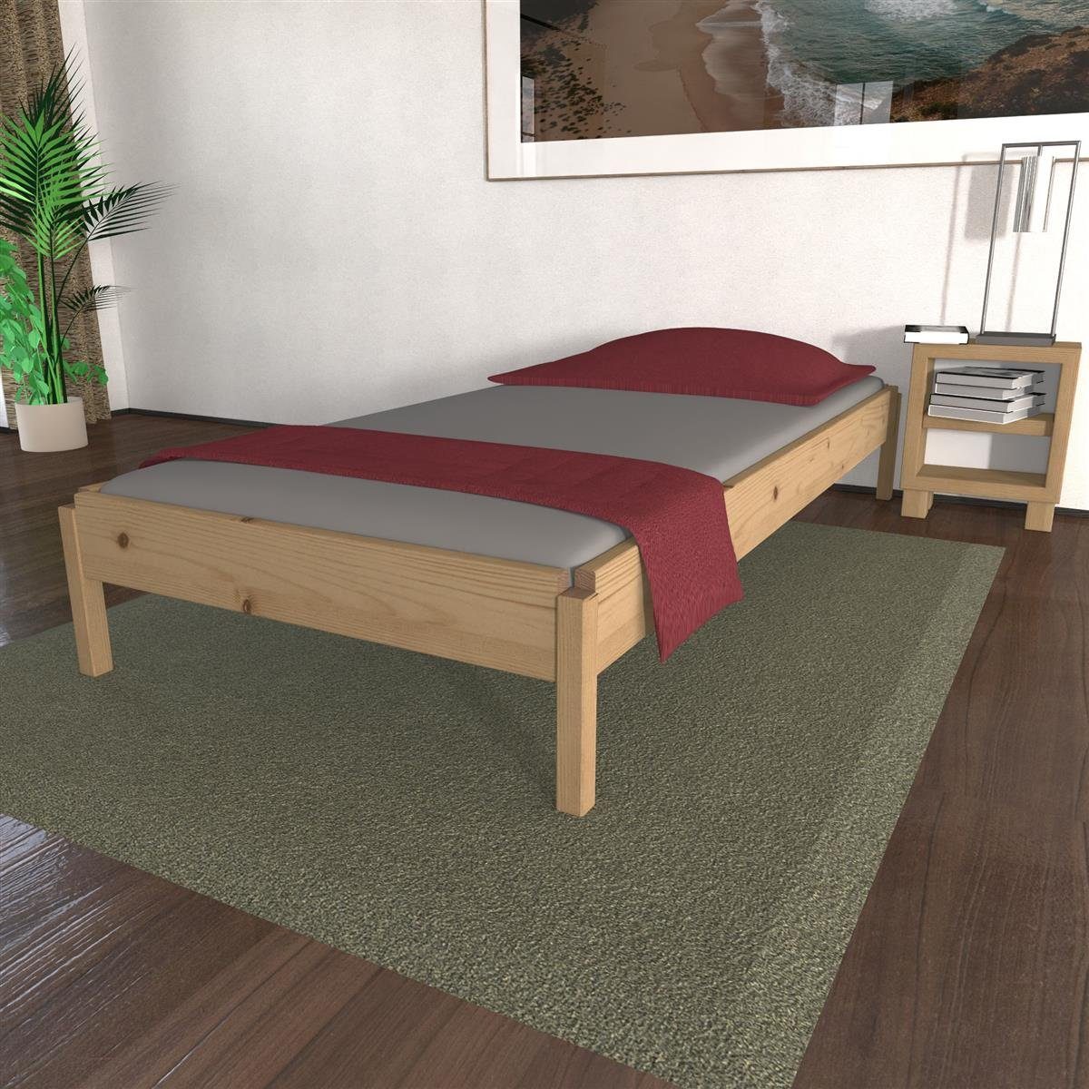 TUGA-Holztech Massivholzbett TUGA-Holztech Stapelbett Horst 90 cm x 200 cm 34 cm Fichte