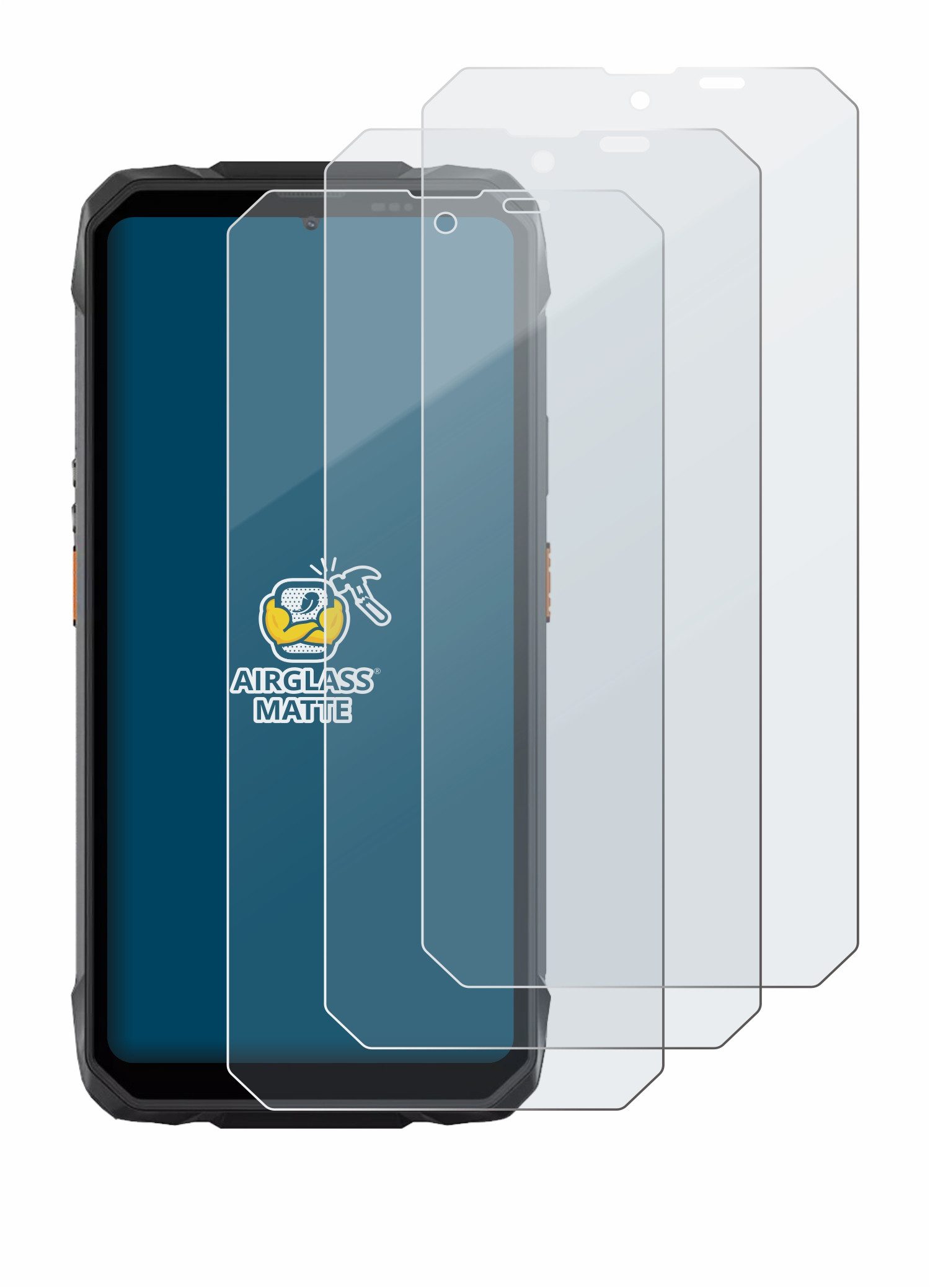 BROTECT Displayschutzglas Folie für Blackview Rock 1, 3 Stück, Schutzfolie Glas Panzer Display Schutz matt