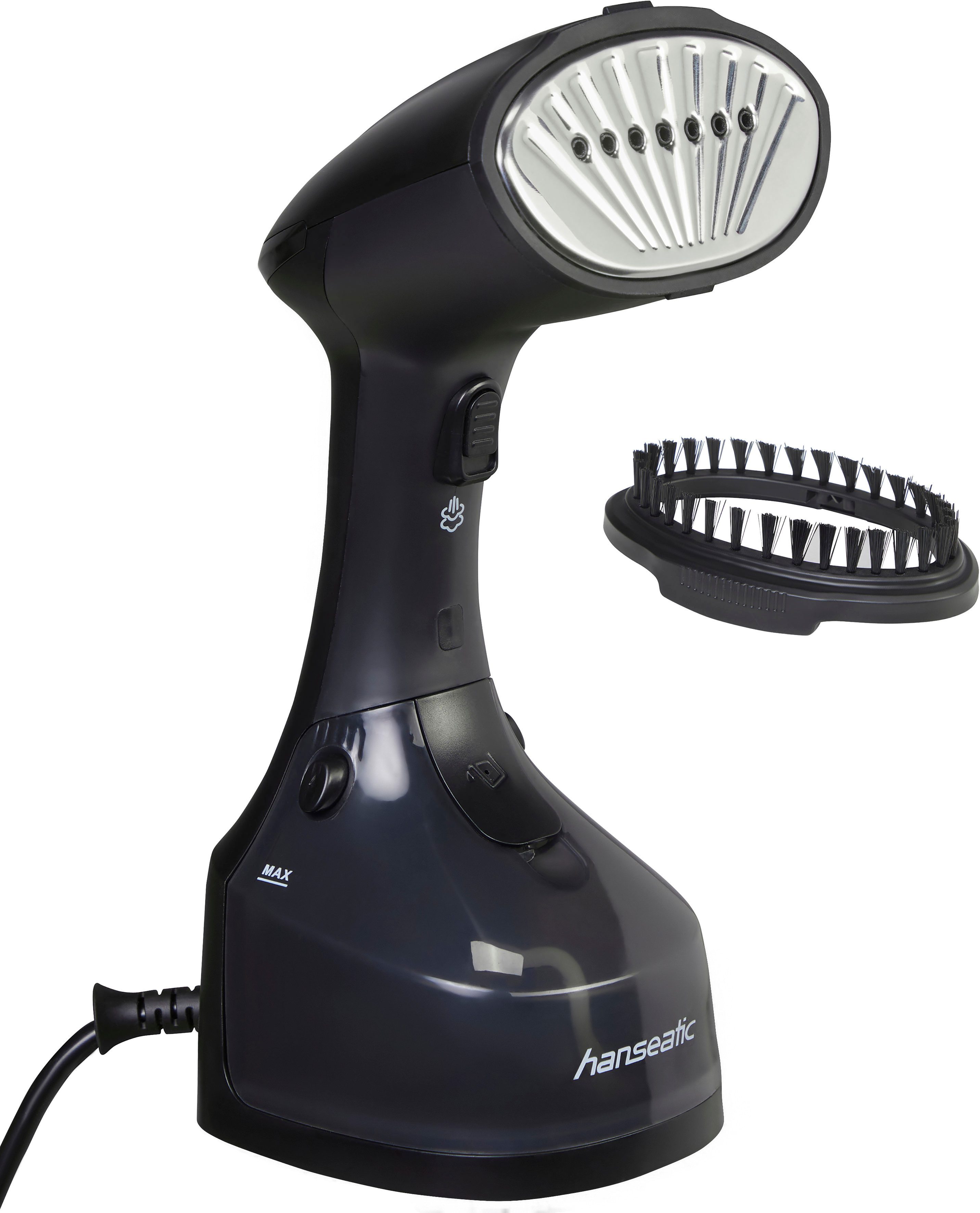 Hanseatic Dampfbügelstation und Dampfbürste, Dampfbügelstation 8 bar Dampfdruck, Abschaltautomatik, 1500 ml Wassertank, nur 90 Sekunden Aufheizzeit, 130g/min Dauerdampfmenge