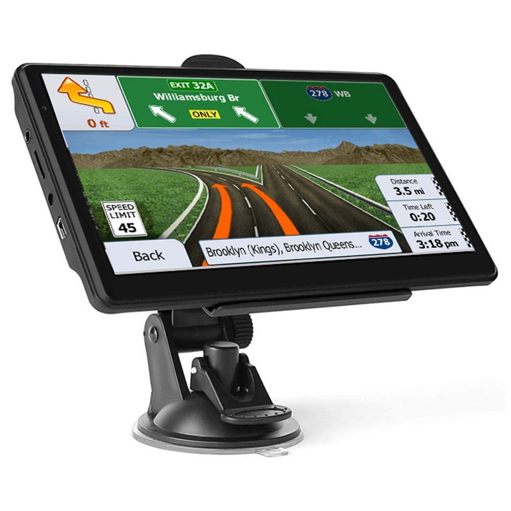 Aonerex Navigationsgerät Auto Navigation GPS 7 Zoll Touchscreen Navigationsystem mit Lebenslangen Kostenlosen Kartenupdates für EU 52 Ländern POI Blitzerwarnung Sprachführung 