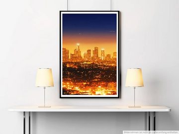 Sinus Art Poster Urbane Fotografie 60x90cm Poster Los Angeles bei Nacht Kalifornien USA