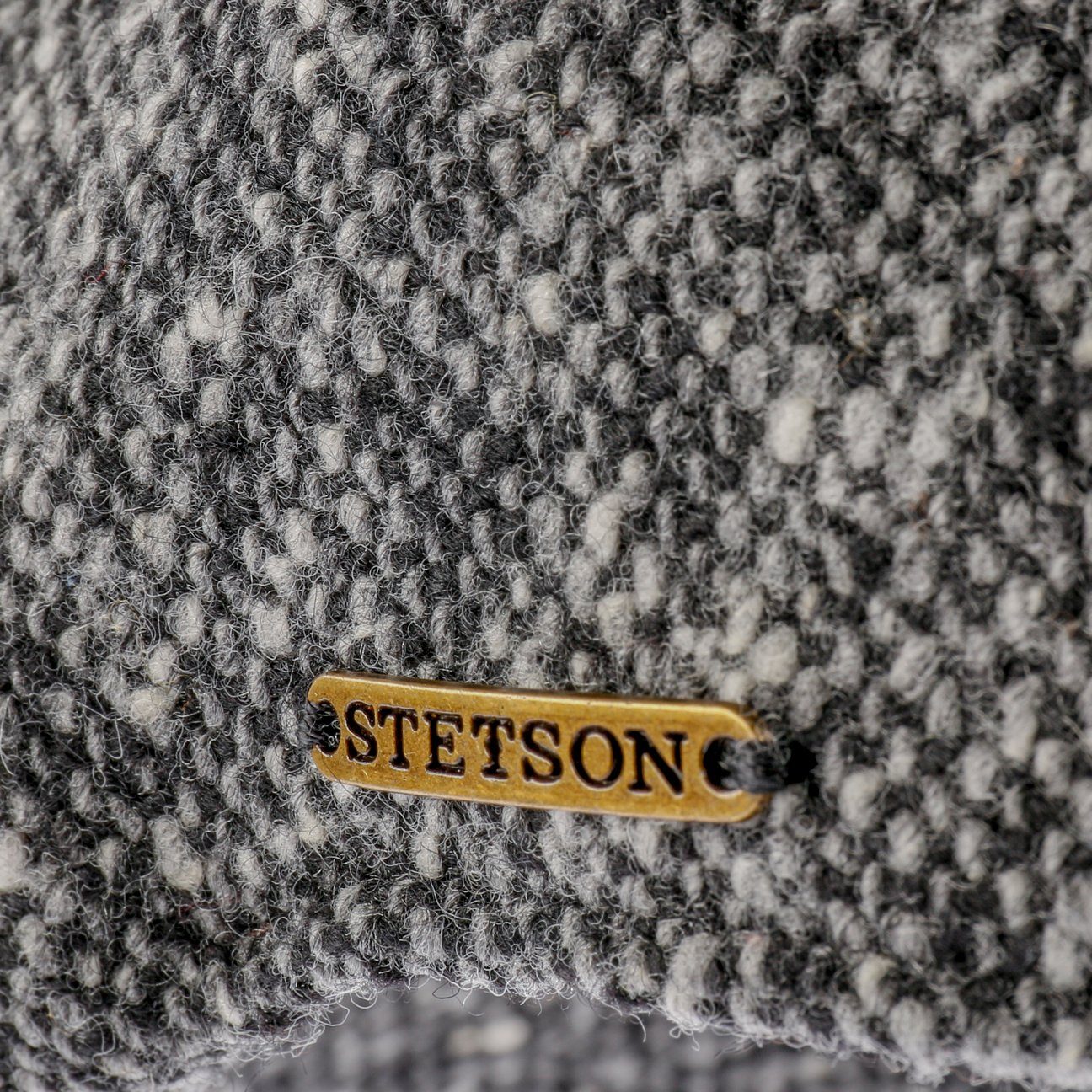 Stetson Flat (1-St) Schirm, Cap the in Schirmmütze mit EU Made grau-meliert