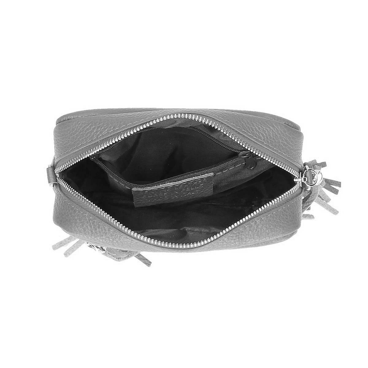 ITALYSHOP24 Schultertasche Made in Italy Damen Leder Tasche CrossOver, als Schultertasche, CrossBody, Umhängetasche tragbar