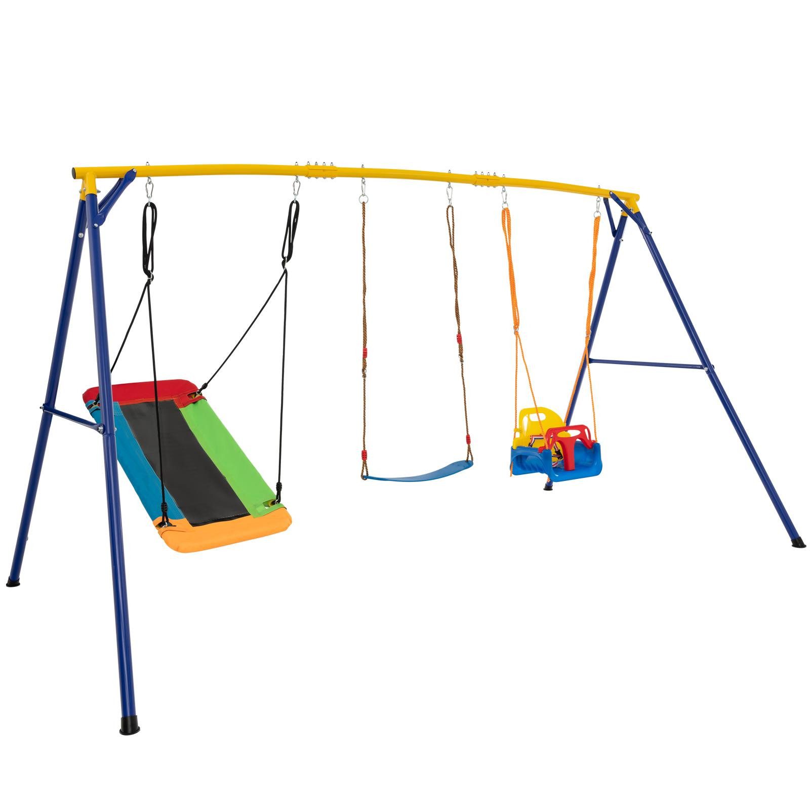 KOMFOTTEU Schaukelgestell, 4 in 1 Schaukelset, bis 300kg belastbar