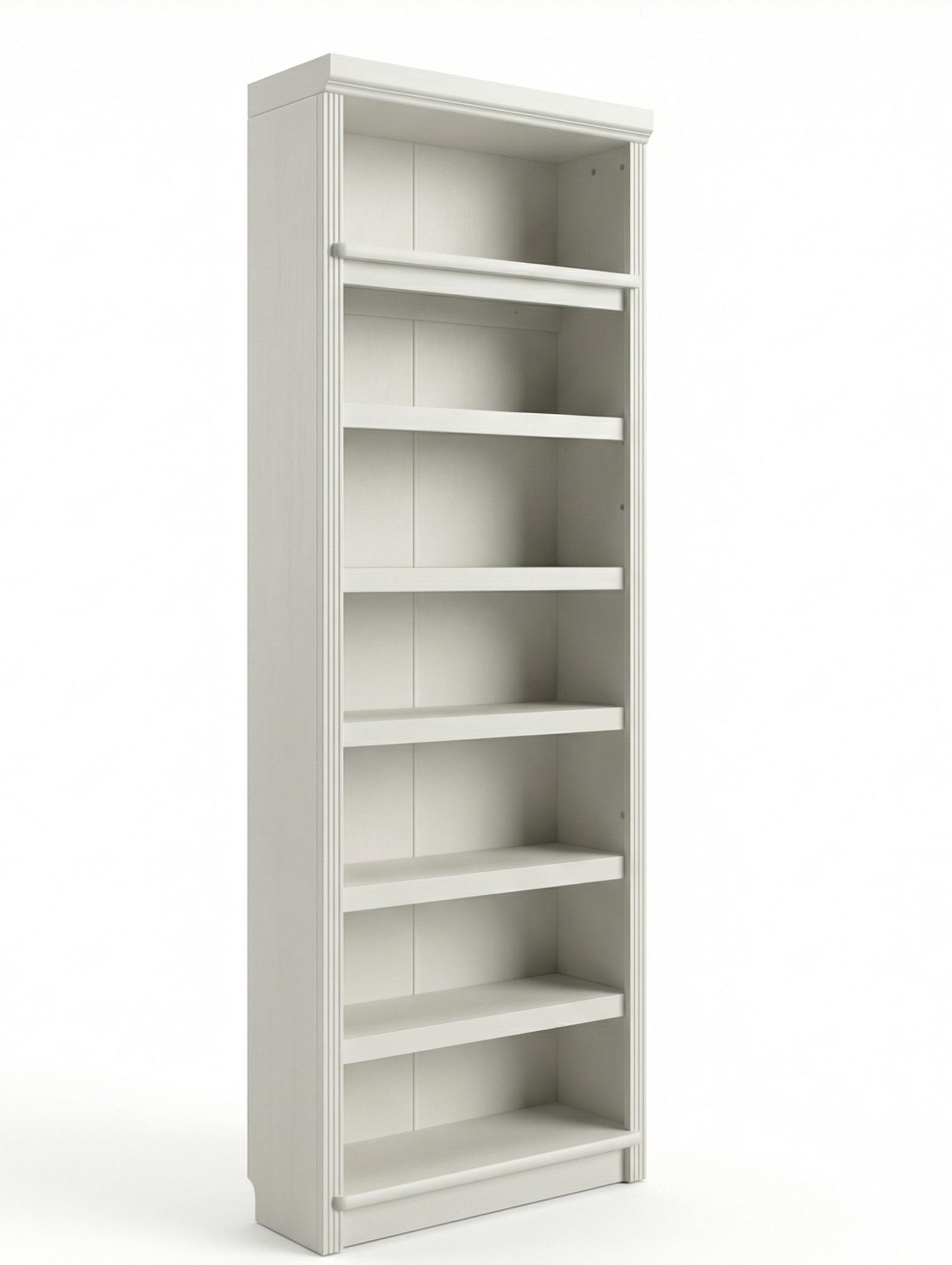 OTTO home Bibliothek Soeren - 7-tlg. Set: mit 1 Regal B 80 cm., 1 Regal B 40 cm, 1 Eckregal, Set 7-tlg., Inkl. 1 Vitrine,2 gerundeten Abschlussregalen und 1 Holzleiter,H220 cm