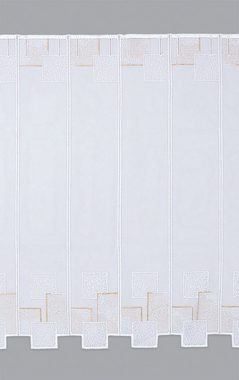 Scheibengardine Blocks, Plauener Spitze®, (1 St), transparent, HxB 30x41.5cm