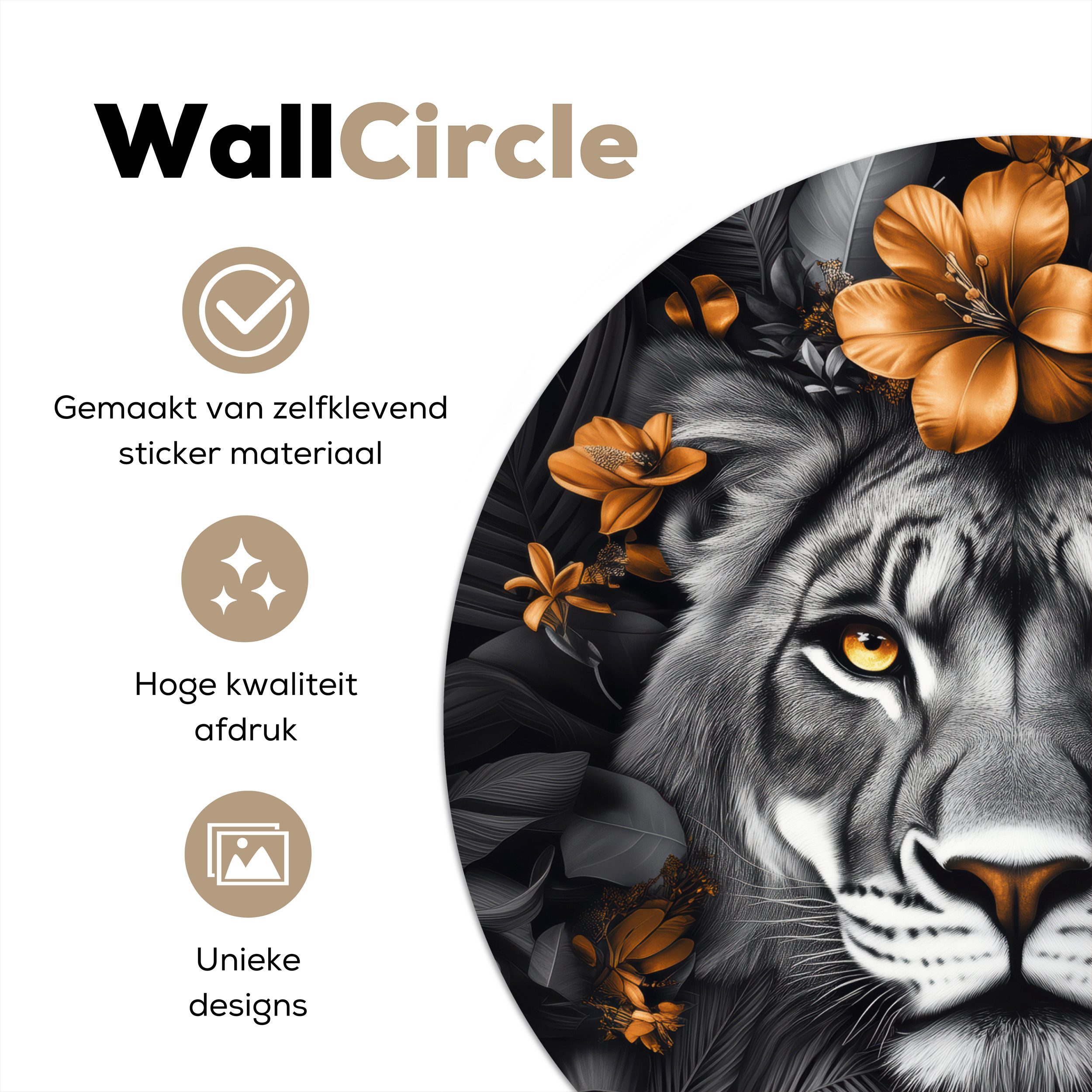 MuchoWow Wandsticker Tiger - Schwarz und günstig online kaufen
