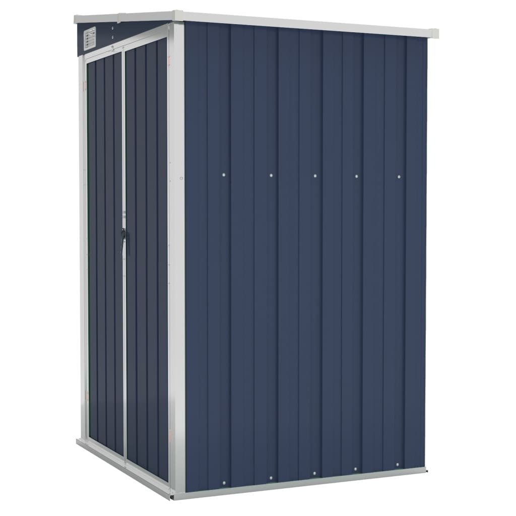 Garten-Geräteschrank 118 x 100 x 178 cm Gartenschrank Metall Wand-Geräteschuppen Anthrazit