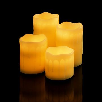 tectake LED-Kerze 2 Sets LED-Kerzen mit Fernbedienung (2-tlg)