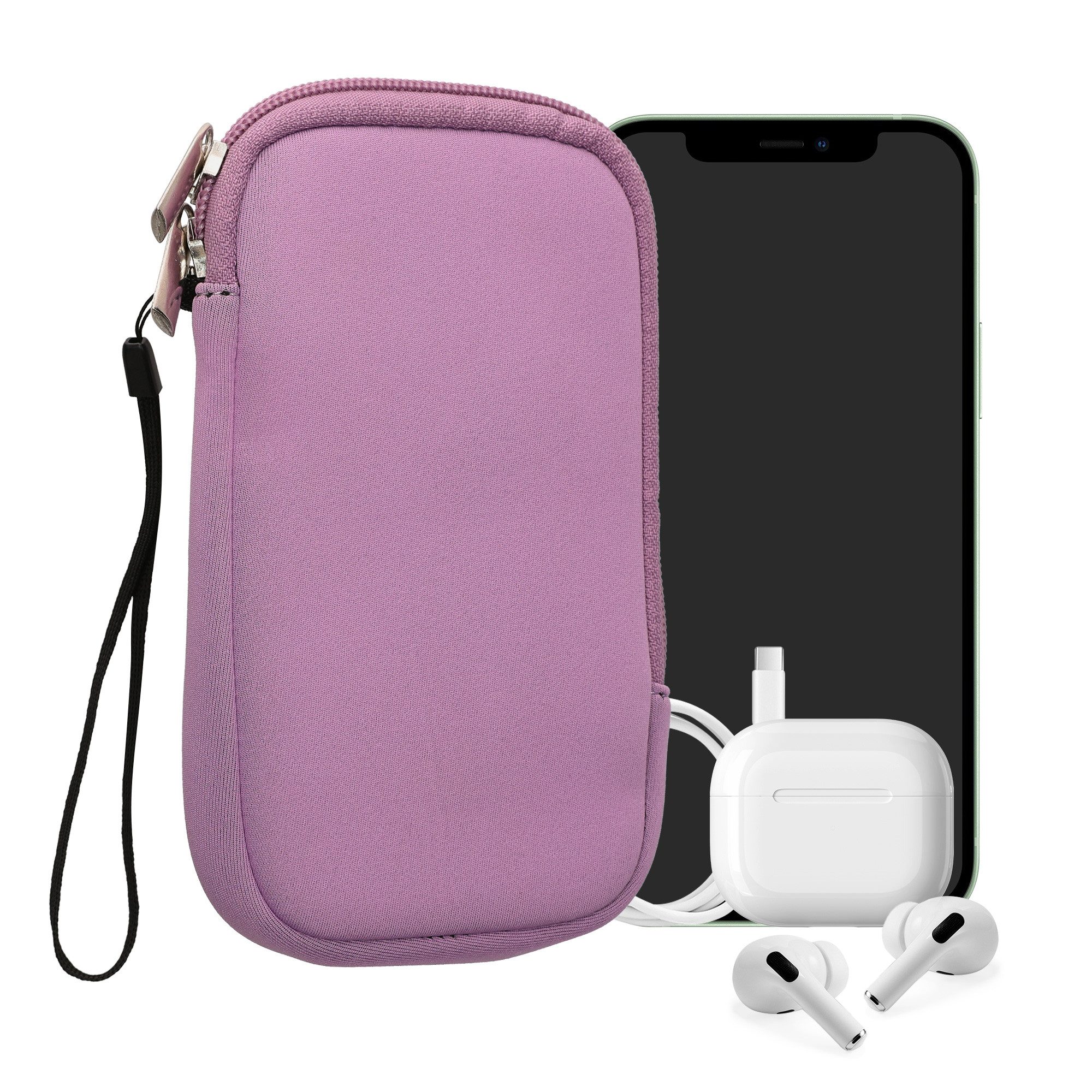 kwmobile Handytasche Handytasche für Smartphones L - 6,5" (1-tlg), Neopren Handy Hülle - Handy Tasche Sleeve Pouch