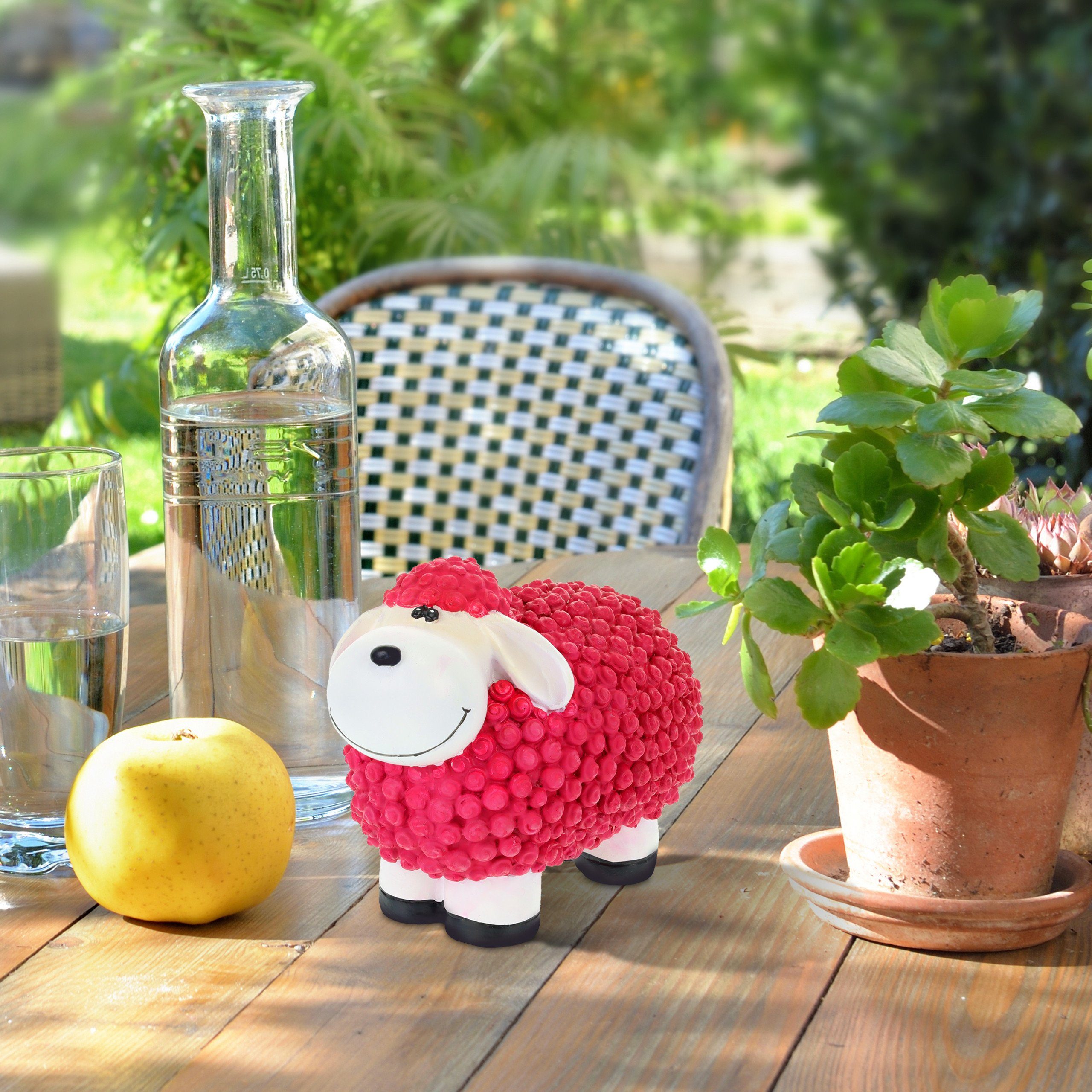 relaxdays Gartenfigur Schaf, Pink günstig online kaufen