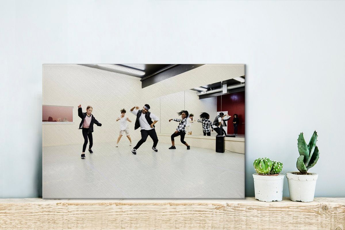 (1 im übt Aufhängefertig, Hip-Hop-Gruppe St), Wanddeko, cm Wandbild Leinwandbild OneMillionCanvasses® Tanz Leinwandbilder, Tanzstudio, 30x20