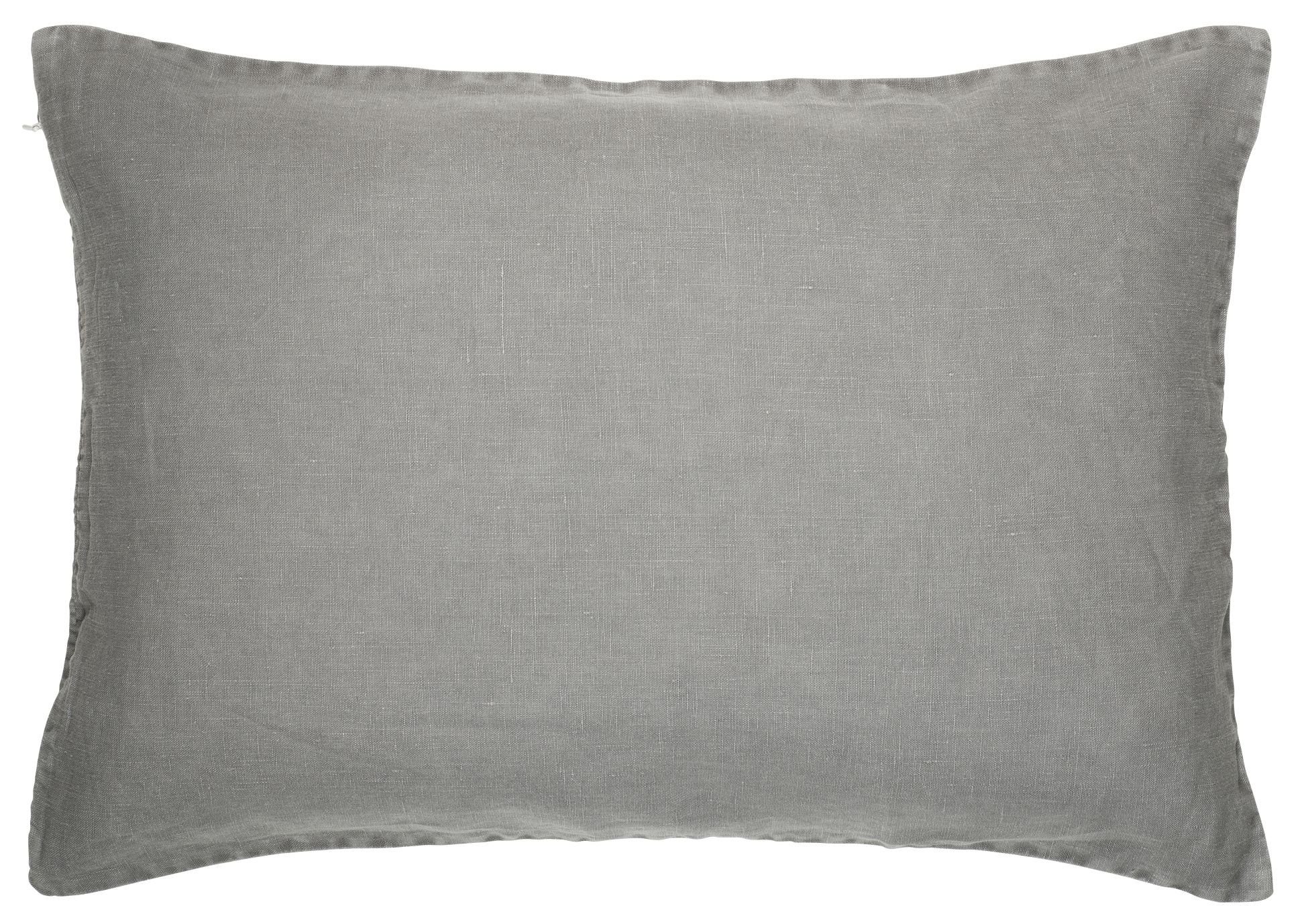 Federkissen Kissenhülle Kissenbezug Leinen Smoke Grau 60x40cm Ib Laursen 6201-58