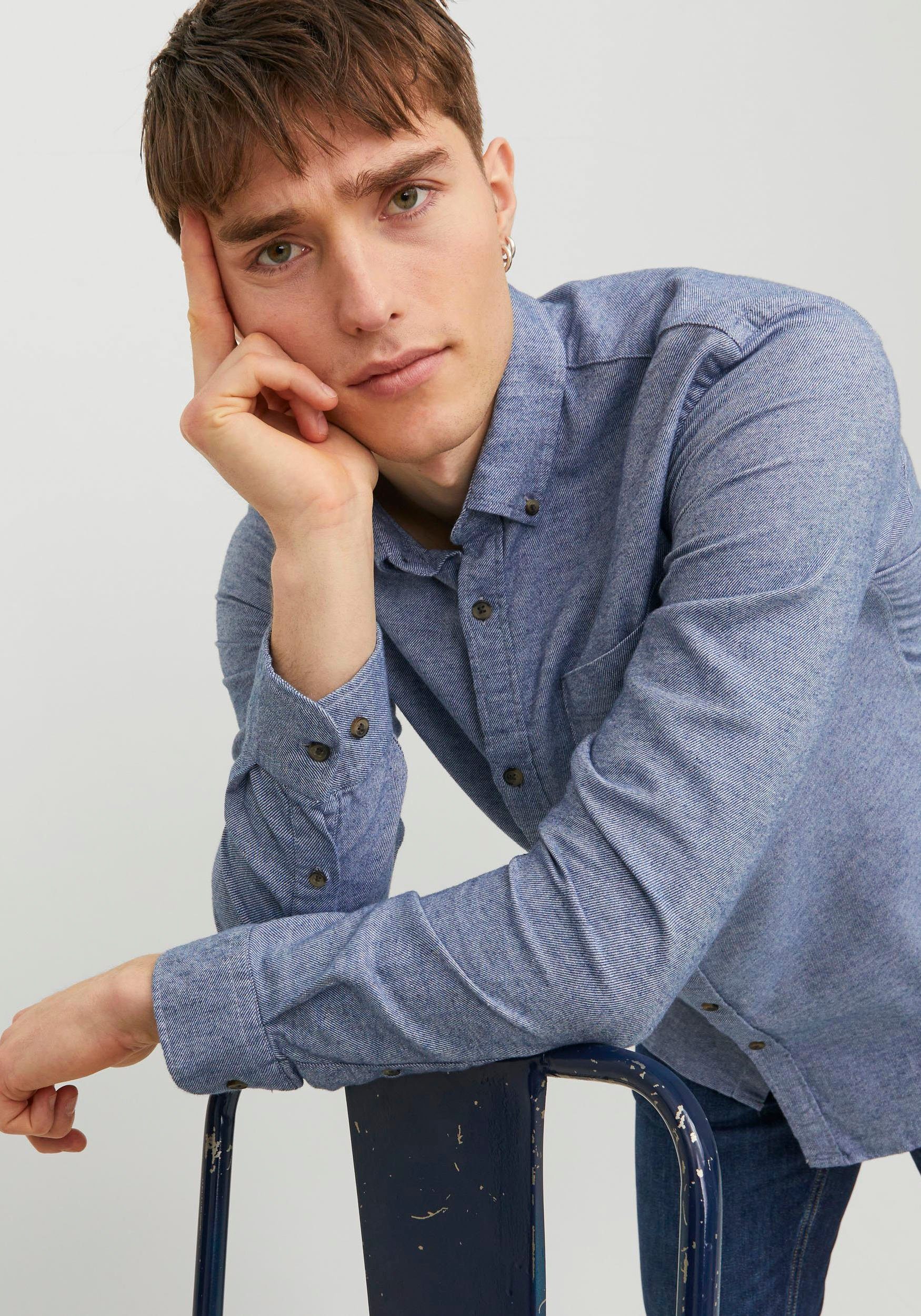 Jack & Jones Langarmhemd JJECLASSIC MELANGE günstig online kaufen