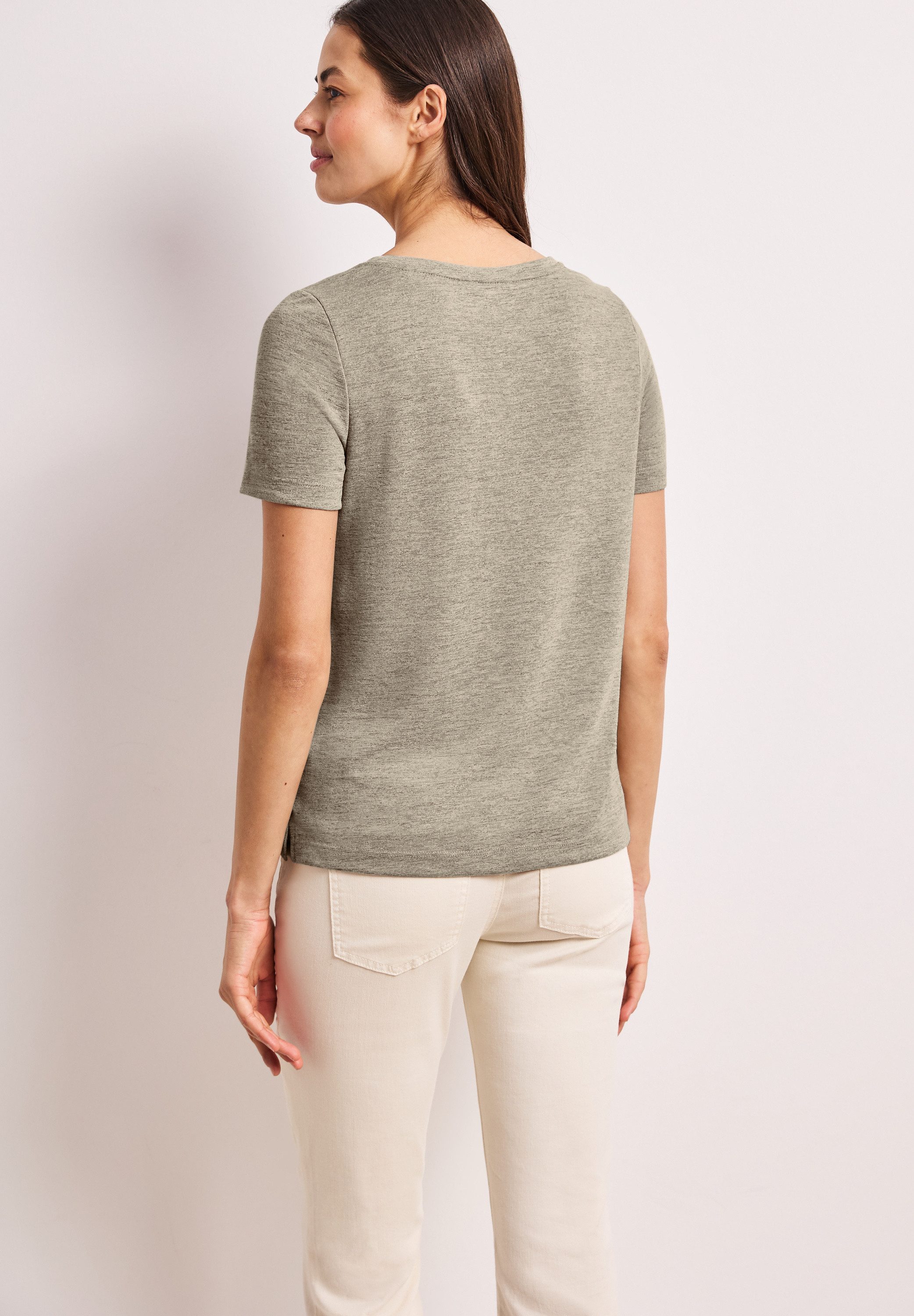 STREET ONE T-Shirt in Leinen-Optik – Bild 2 von 5
