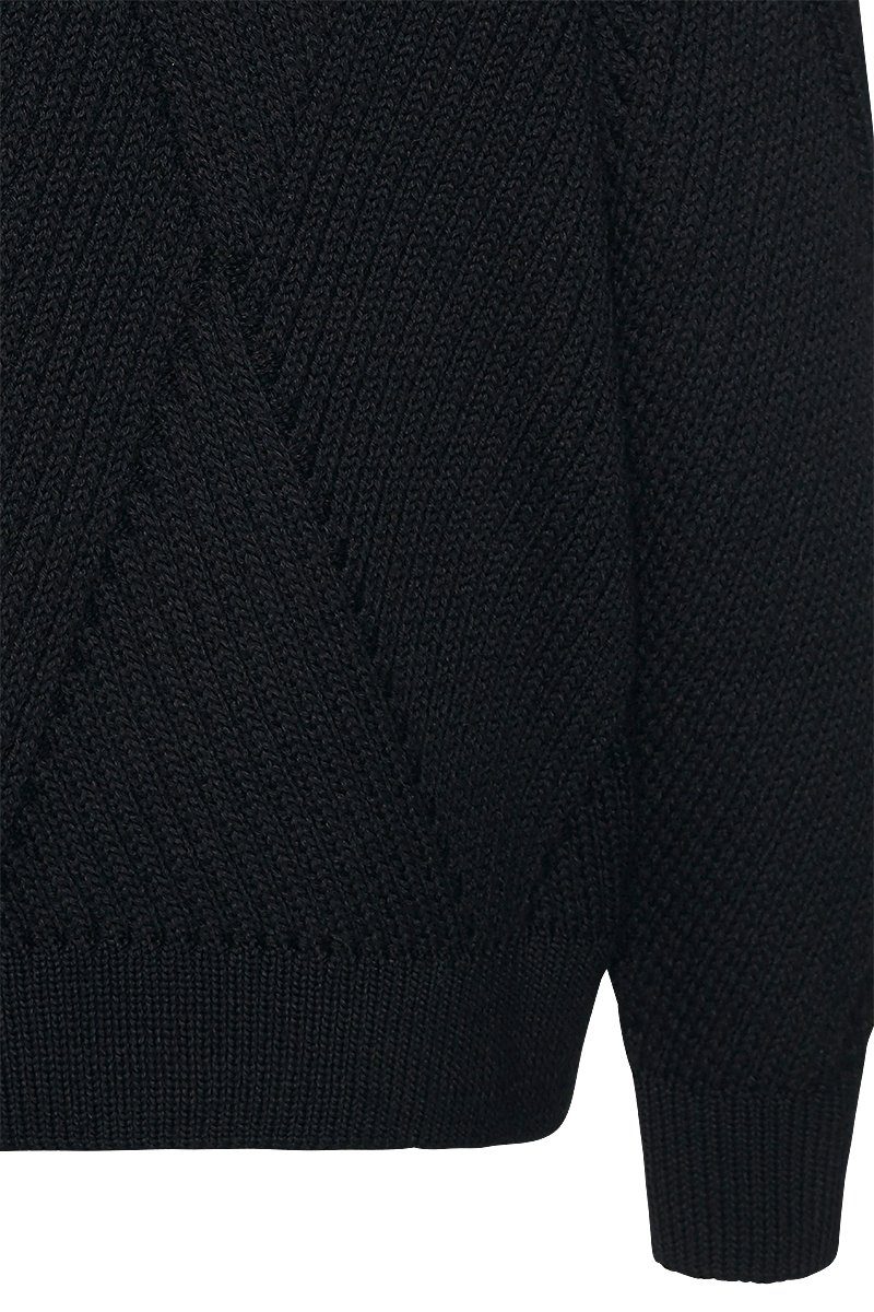 wunderwerk Stehkragenpullover Boyfriend turtleneck rhombs 900 - black