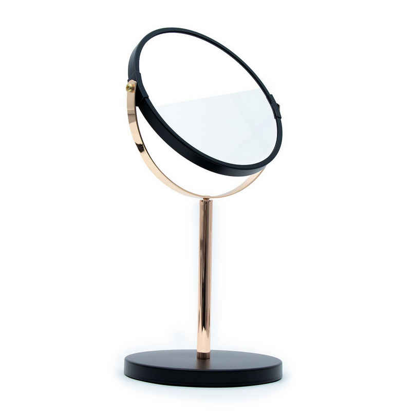 Intirilife Schminkspiegel (1-St), Kosmetikspiegel Tischspiegel 16.9 cm Doppelseitig 1x/5x Vergrößerung