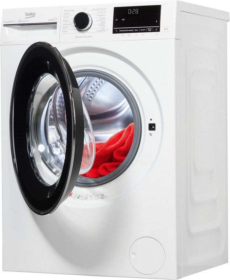 BEKO Waschmaschine B5WFU58415W, 8 kg, 1400 U/min