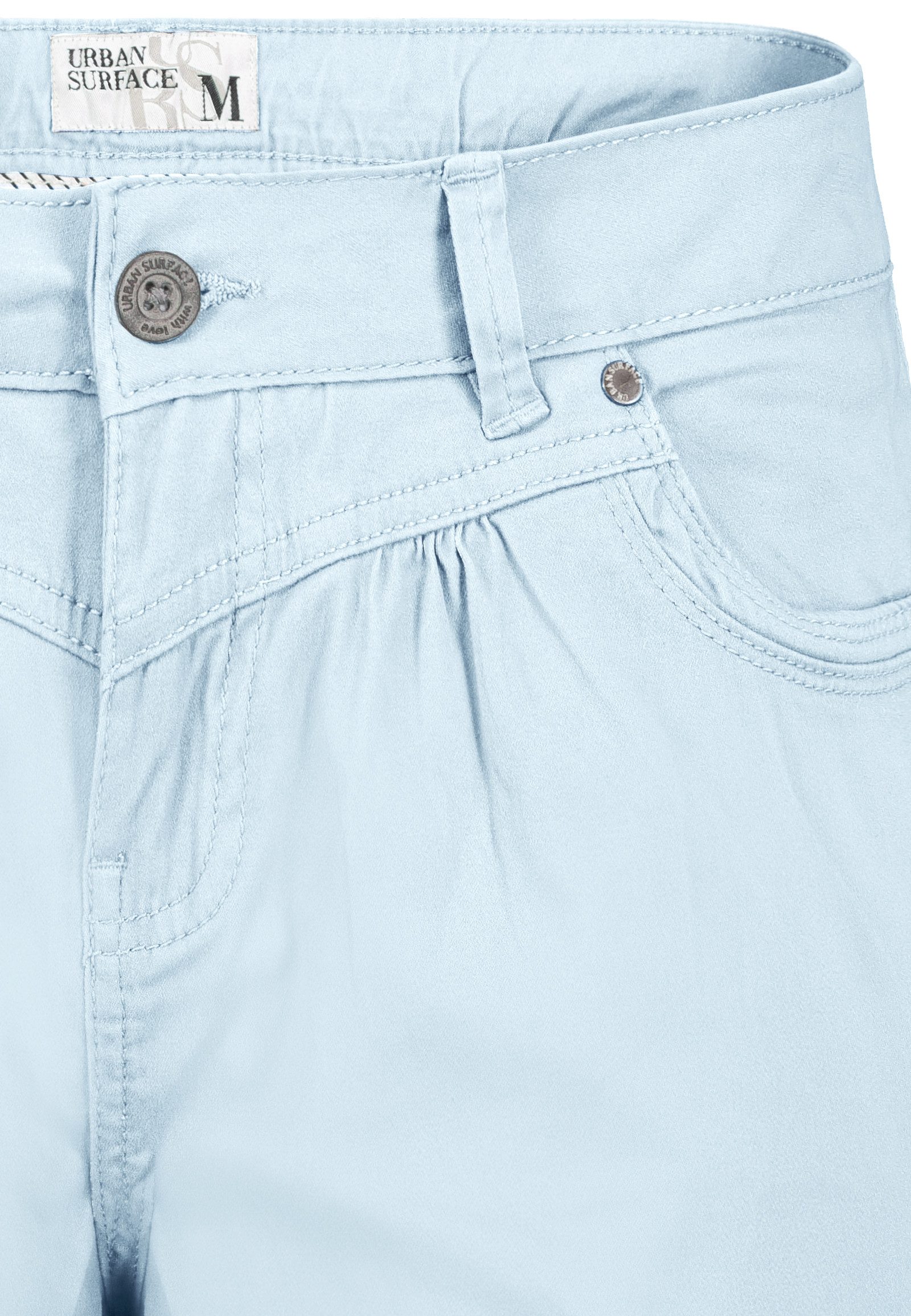 Urban Surface Chinoshorts Damen Stretch-Shorts Chino-Style Bundfalten, stretchy, Aufschlag am Bein