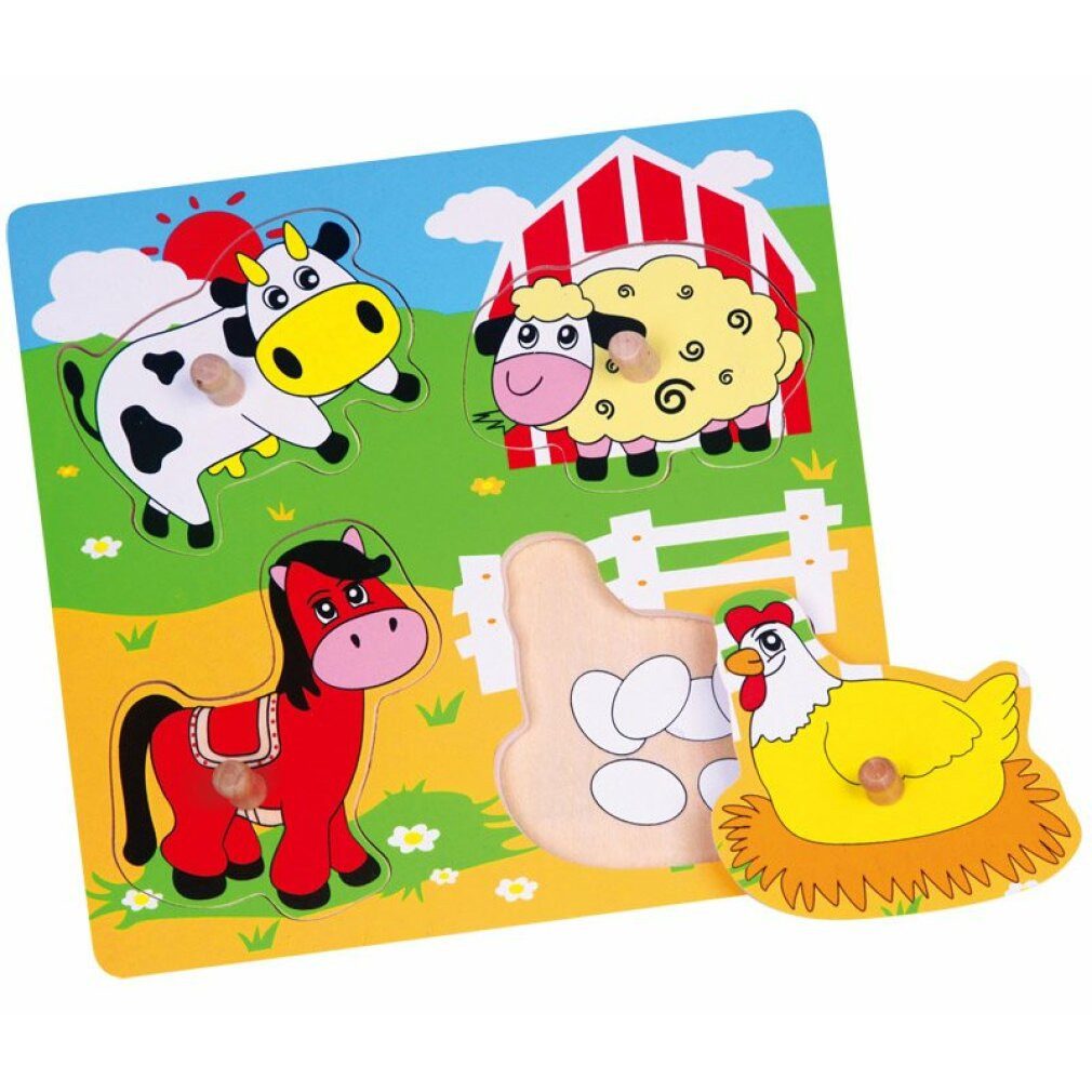BABU Puzzle Puzzlespiel Haustiere auf dem Bauernhof, Puzzleteile