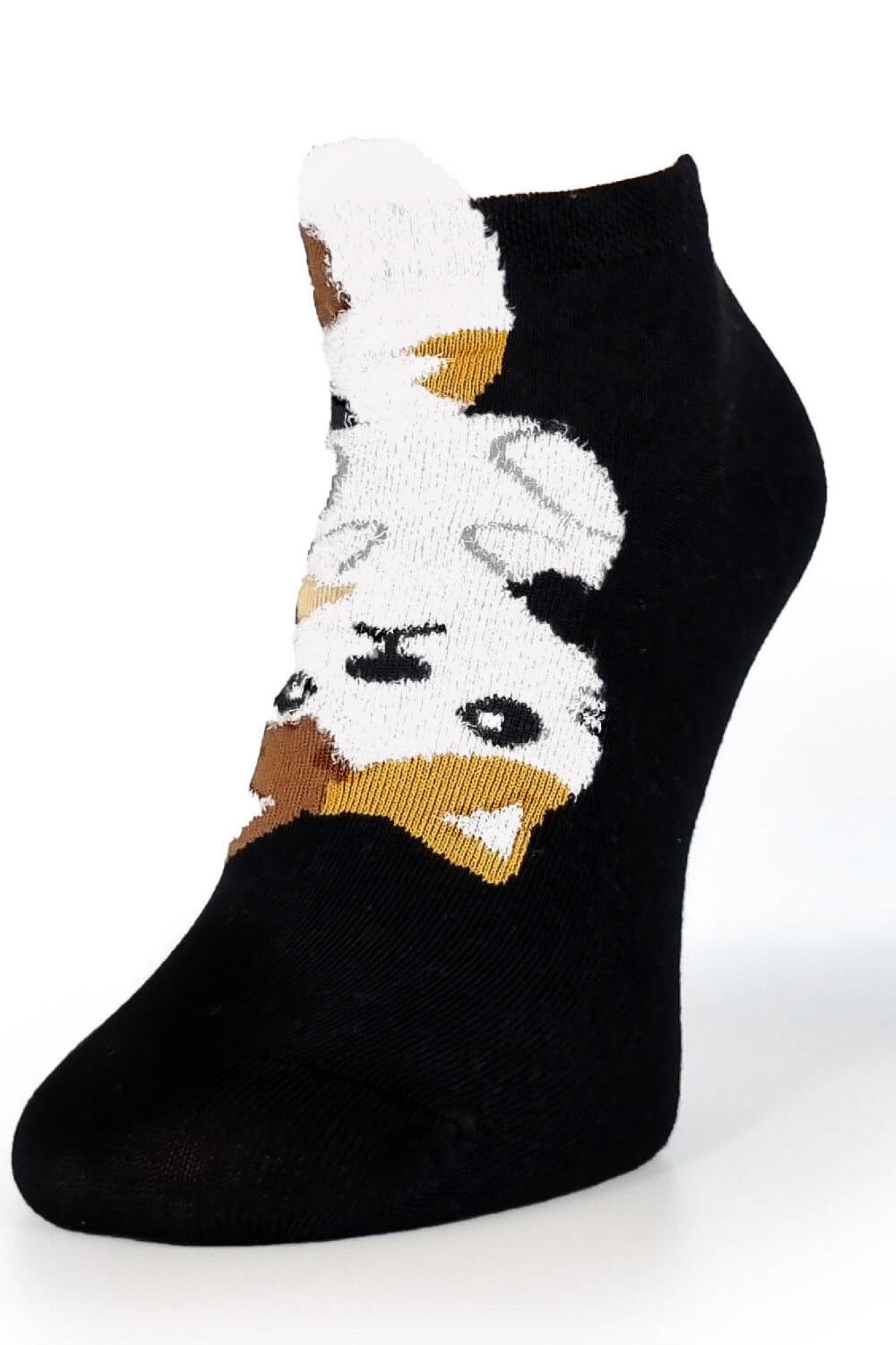 Freizeitsocken Kurze Socken mit Katzenmuster für Damen Freizeitsocken