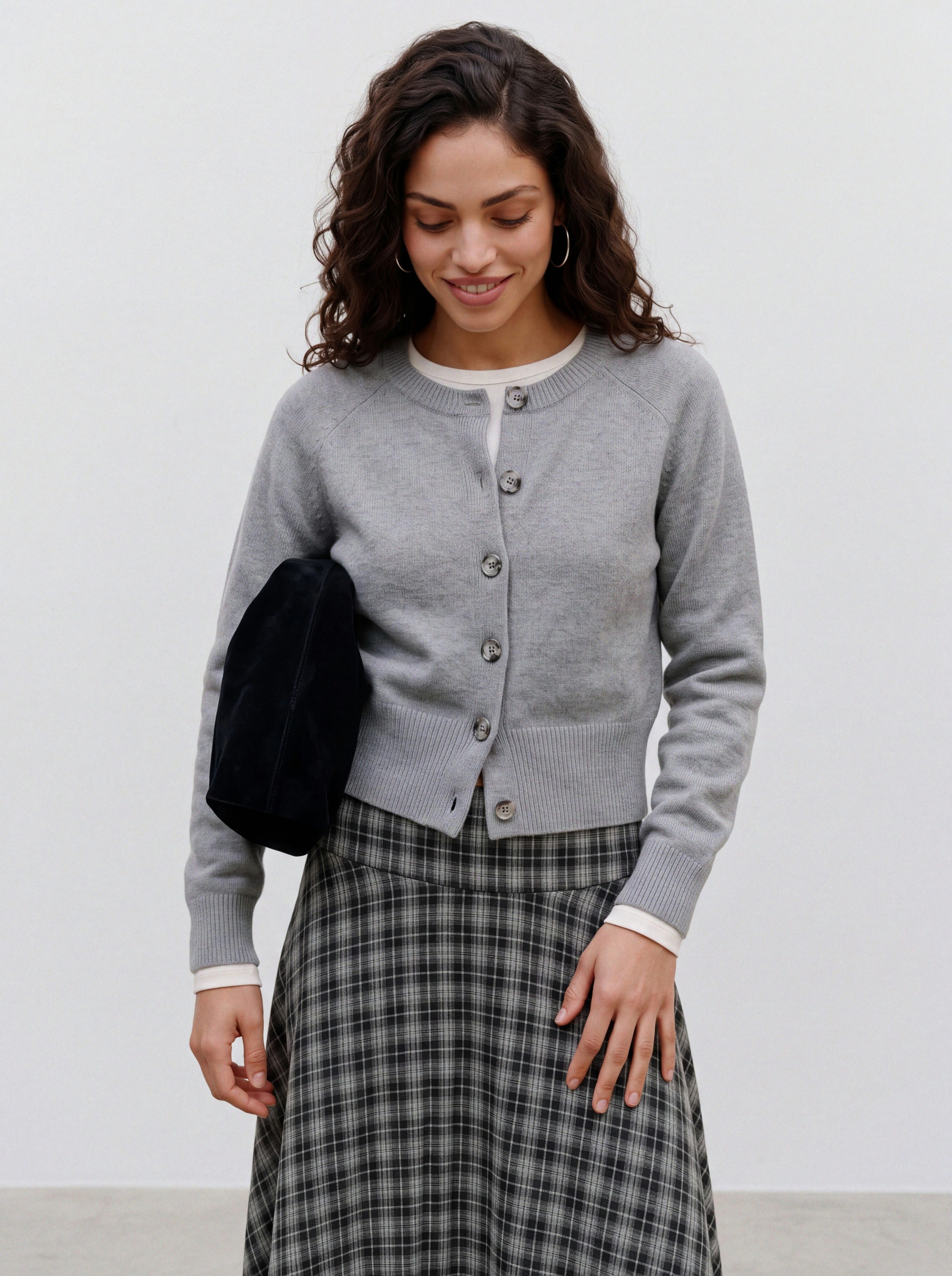 Vero Moda Strickjacke VMSIF LS O-NECK CARDIGAN NOOS Materialmix, regular fit