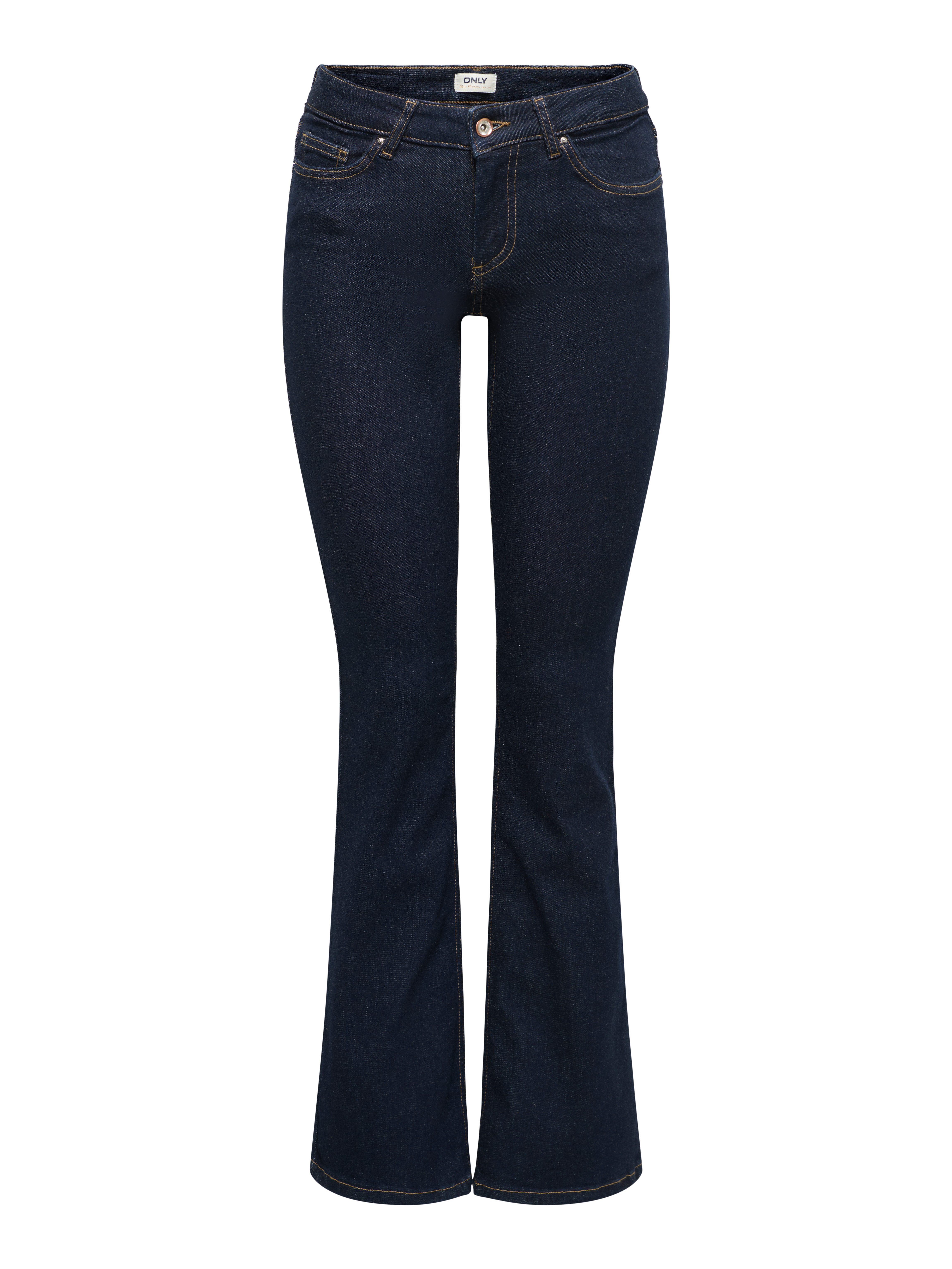 ONLY Bootcut-Jeans ONLBLUSH – Bootcut-Jeans mit niedriger Leibhöhe und Stretch Baumwollmischung, bootcut fit