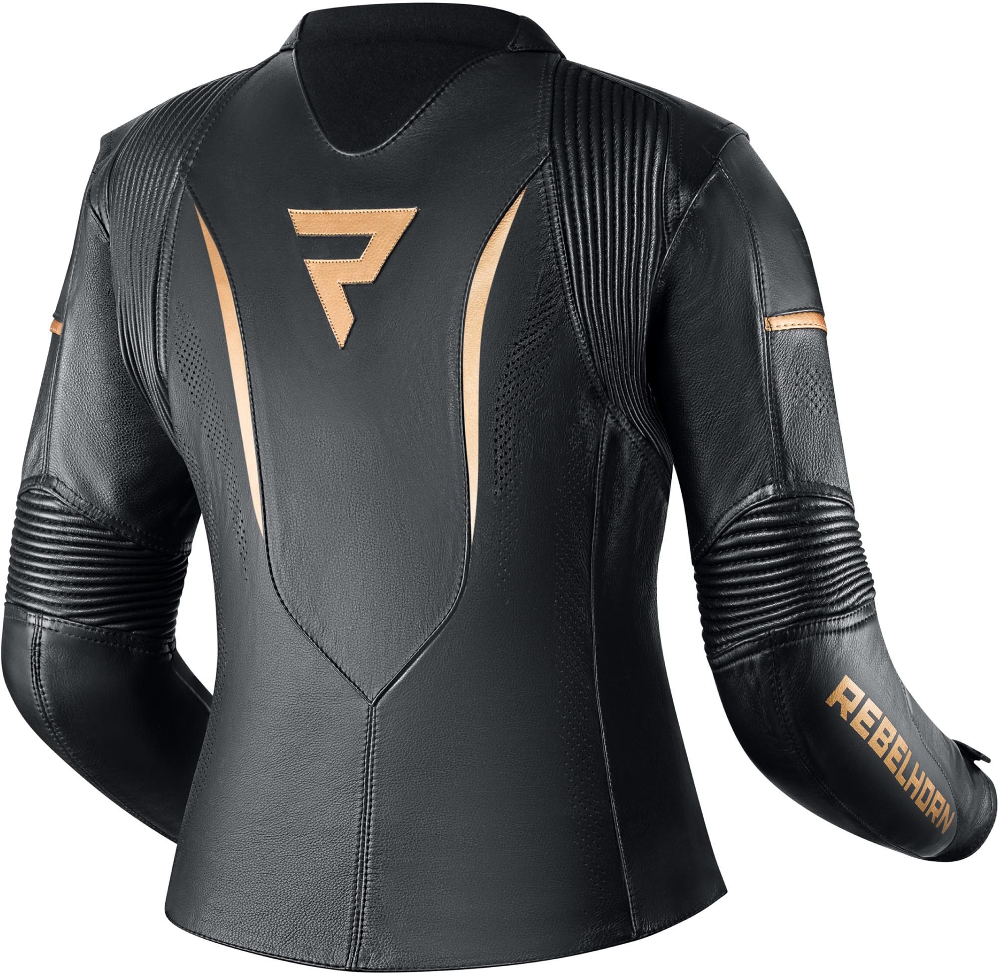 Rebelhorn Motorradjacke Rebel Damen Motorrad Lederjacke Rückenprotektor enthalten,Verbindungsreißverschluss,Ellenbogenpro – Bild 2 von 2