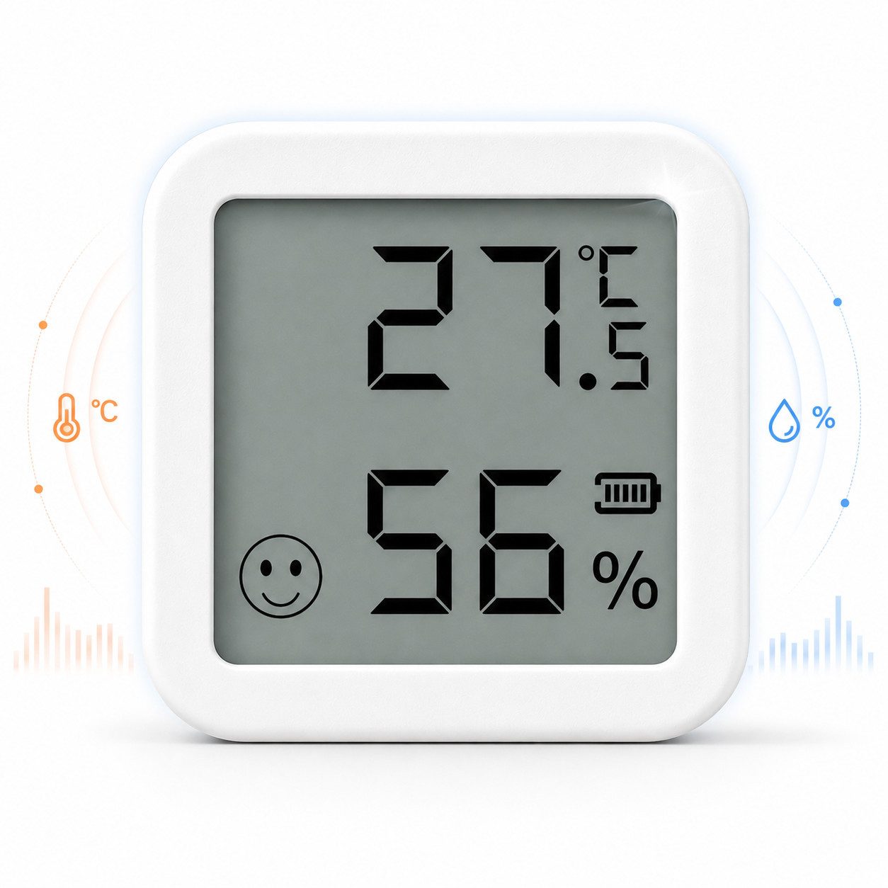 ibettertec Hygrometer Innenwetterstation Digitales Thermo-Hygrometer für innen, (Set, Großem Betrachtungswinkel ausgestattet und liefert gut ablesbare), Echtzeit-Temperatur- und Feuchtigkeitsmonitor, steuerbar per App