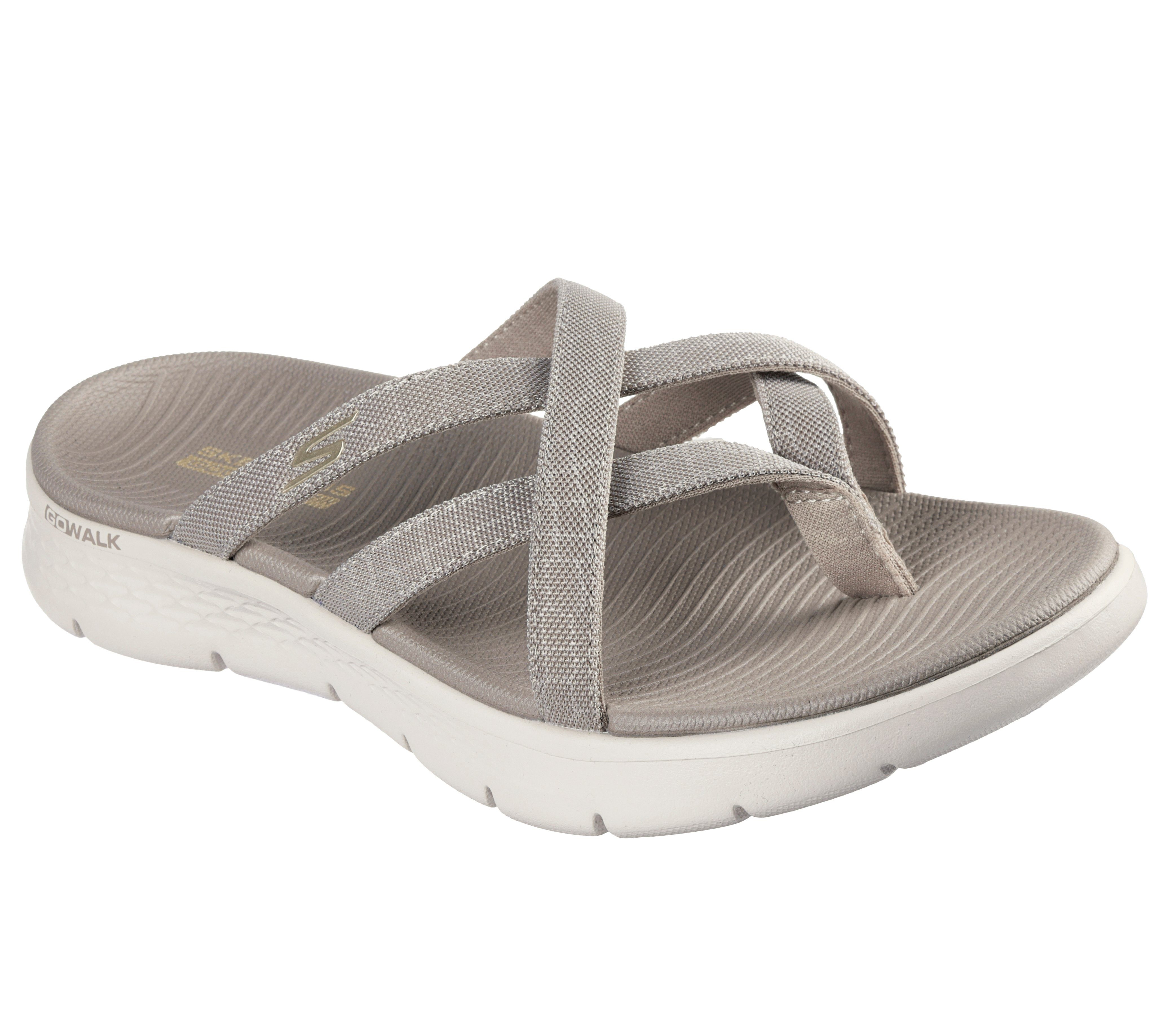 Skechers GO WALK FLEX SANDAL-SSSELENA Zehentrenner Sommerschuh, Strandschuh, Sandale, Badeschuh mit Komfortfußbett
