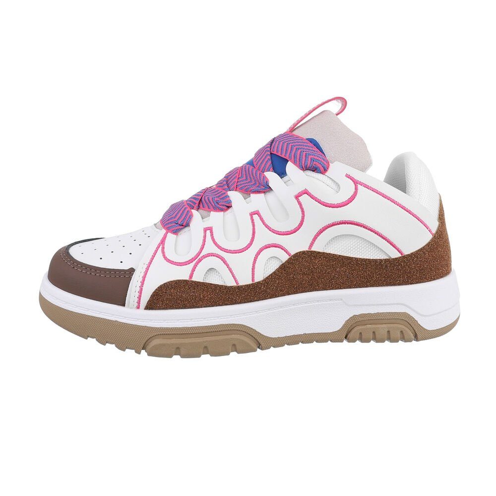 Ital-Design Damen Low-Top Freizeit Sneaker Flach Sneakers Low in Pink günstig online kaufen