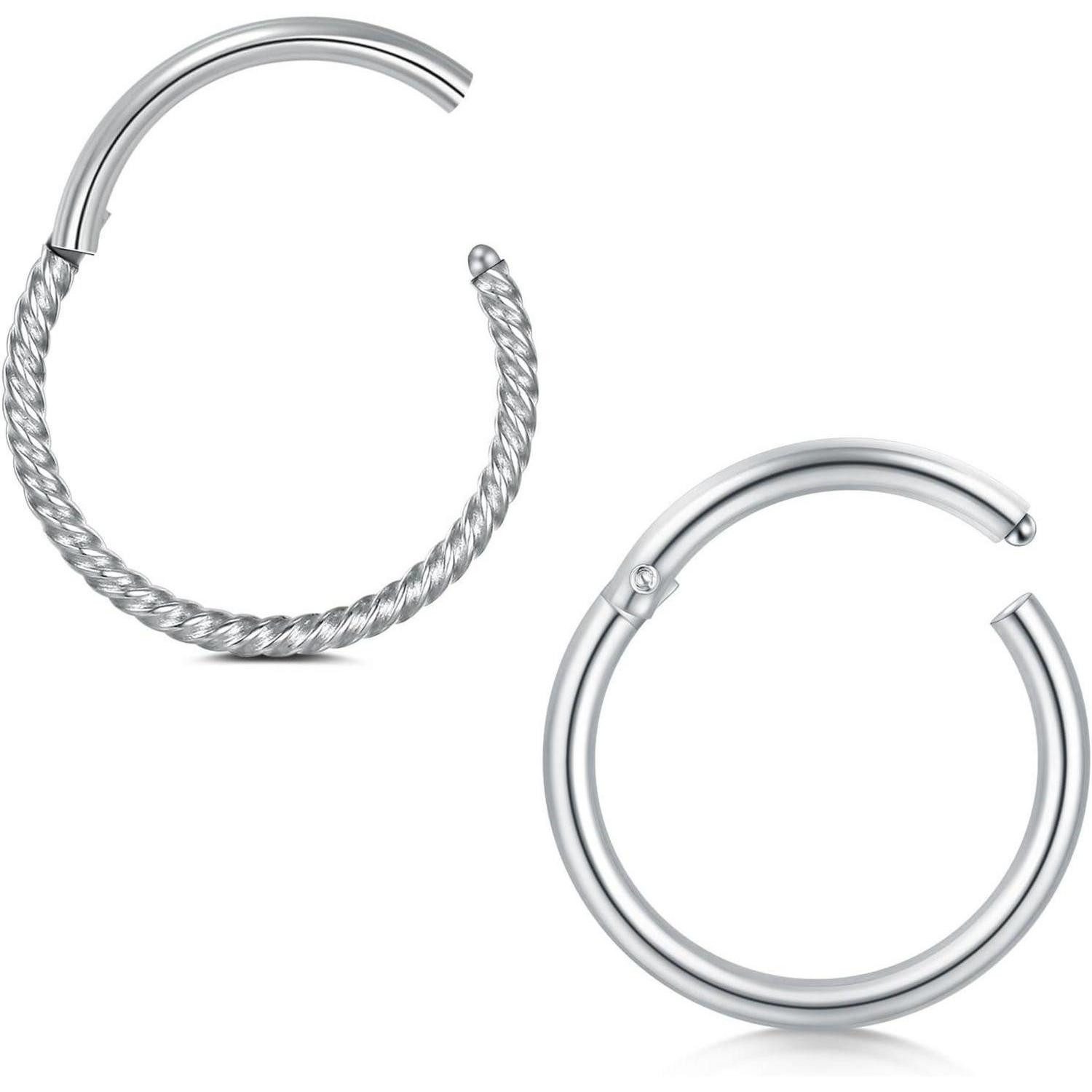 Nasenpiercing Nasenring Helix Septum Piercing Clicker 18g 20g Edelstahl Lippen
