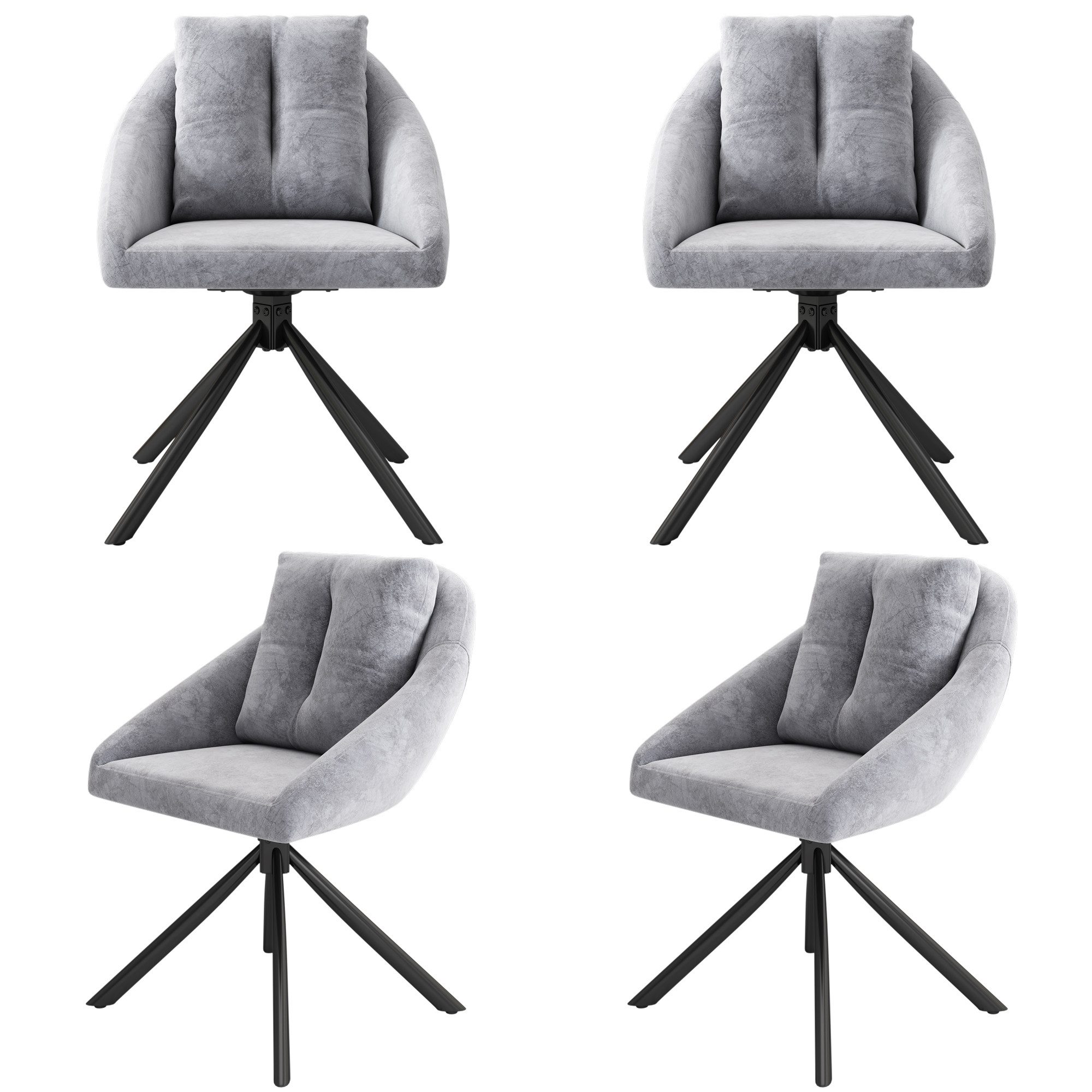 Flieks Esszimmerstuhl (360° drehbar, Set, 4 günstig online kaufen