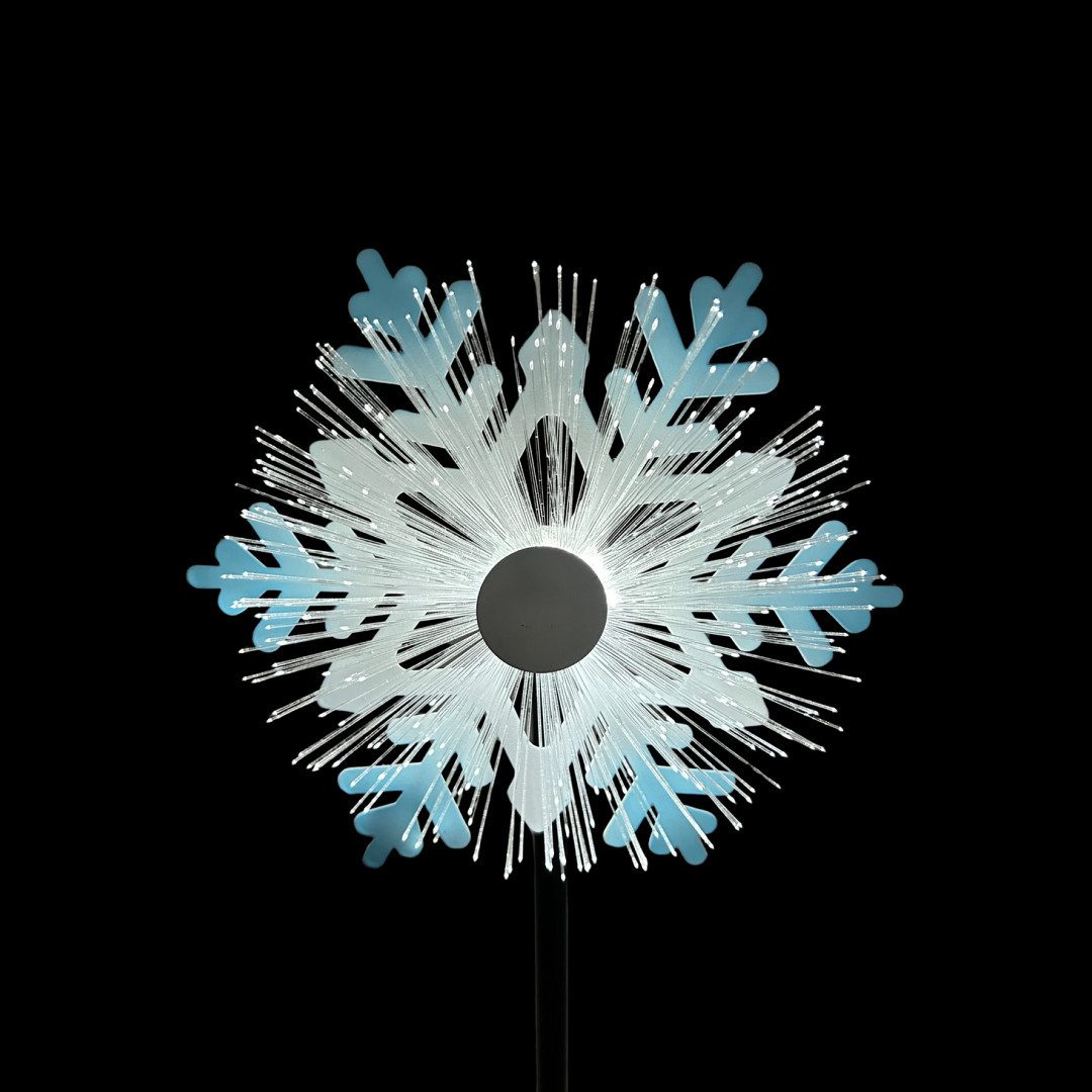 abc HOME LED Gartenleuchte Schneeflocke, 2er Set, Weihnachten, LED, 81 cm H, LED fest integriert